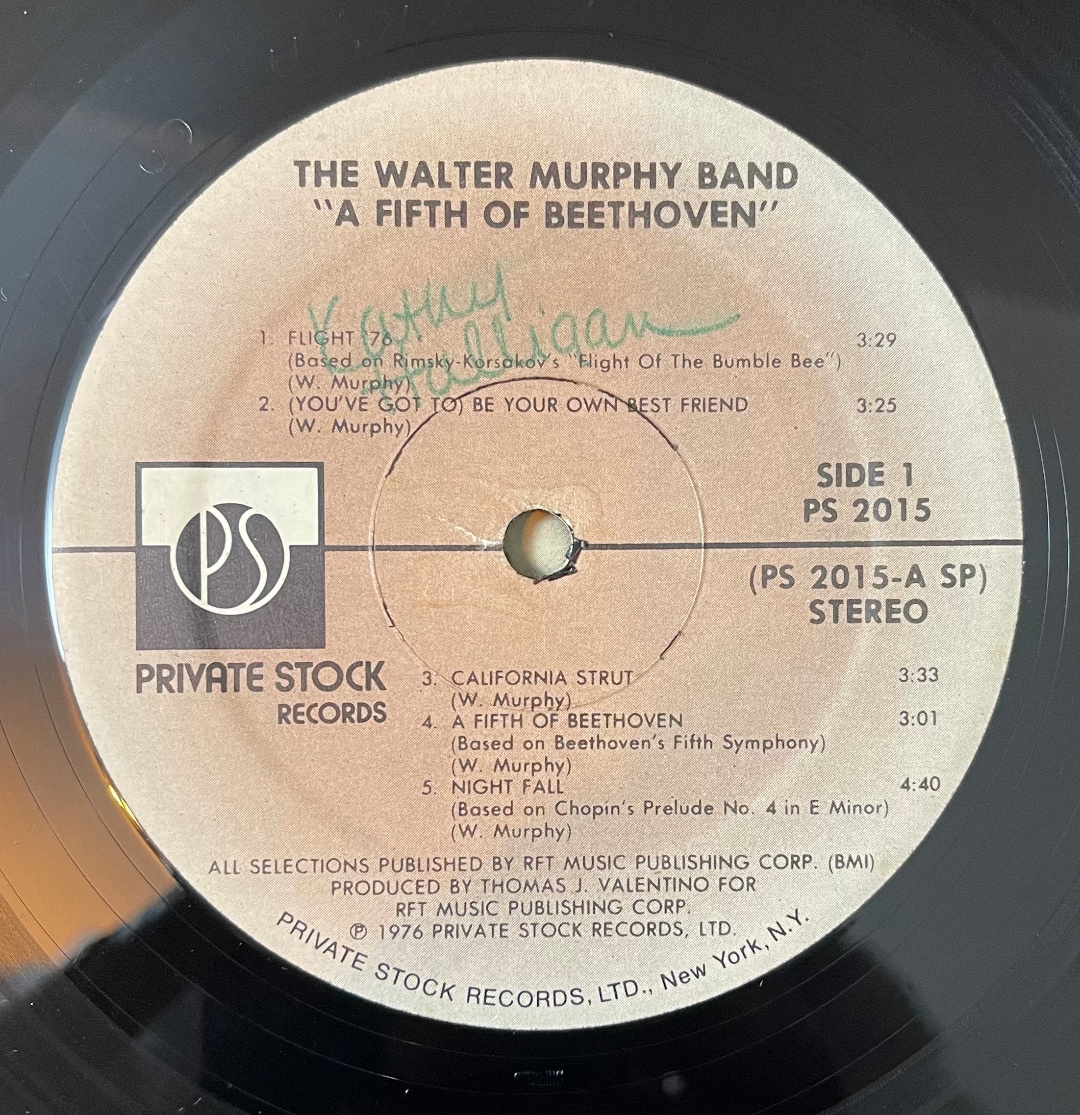 Vintage Vinyl - The Walter Murphy Band - A Fifth of Beethoven - Disco/Soul/Funk - EMI Records - 1976 - VG+