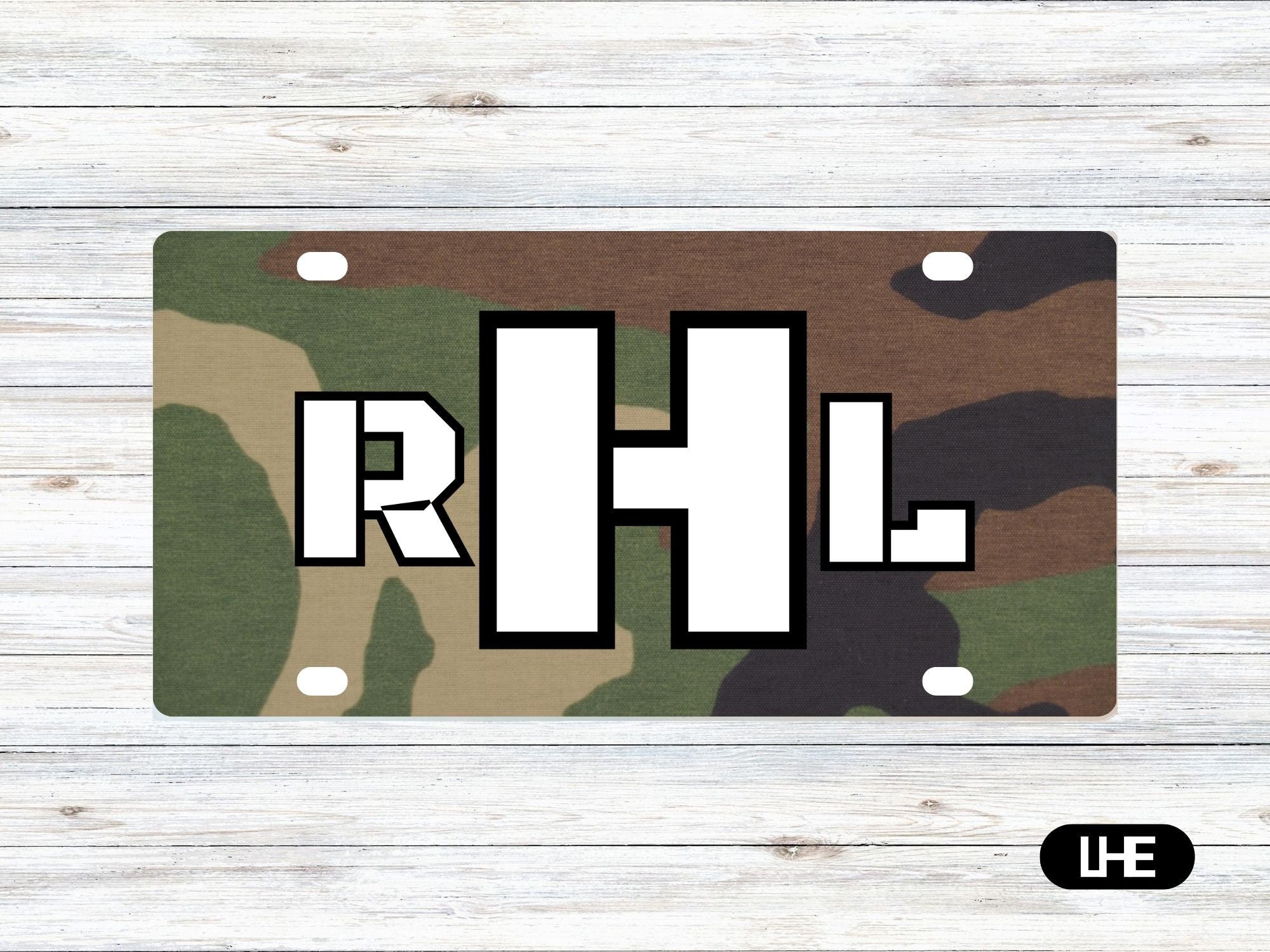 Camouflage Car Tag - Military Car Tag - License Plate - Personalized Car Tag - Monogram Front Plate - Personalized License - Aluminum Tag