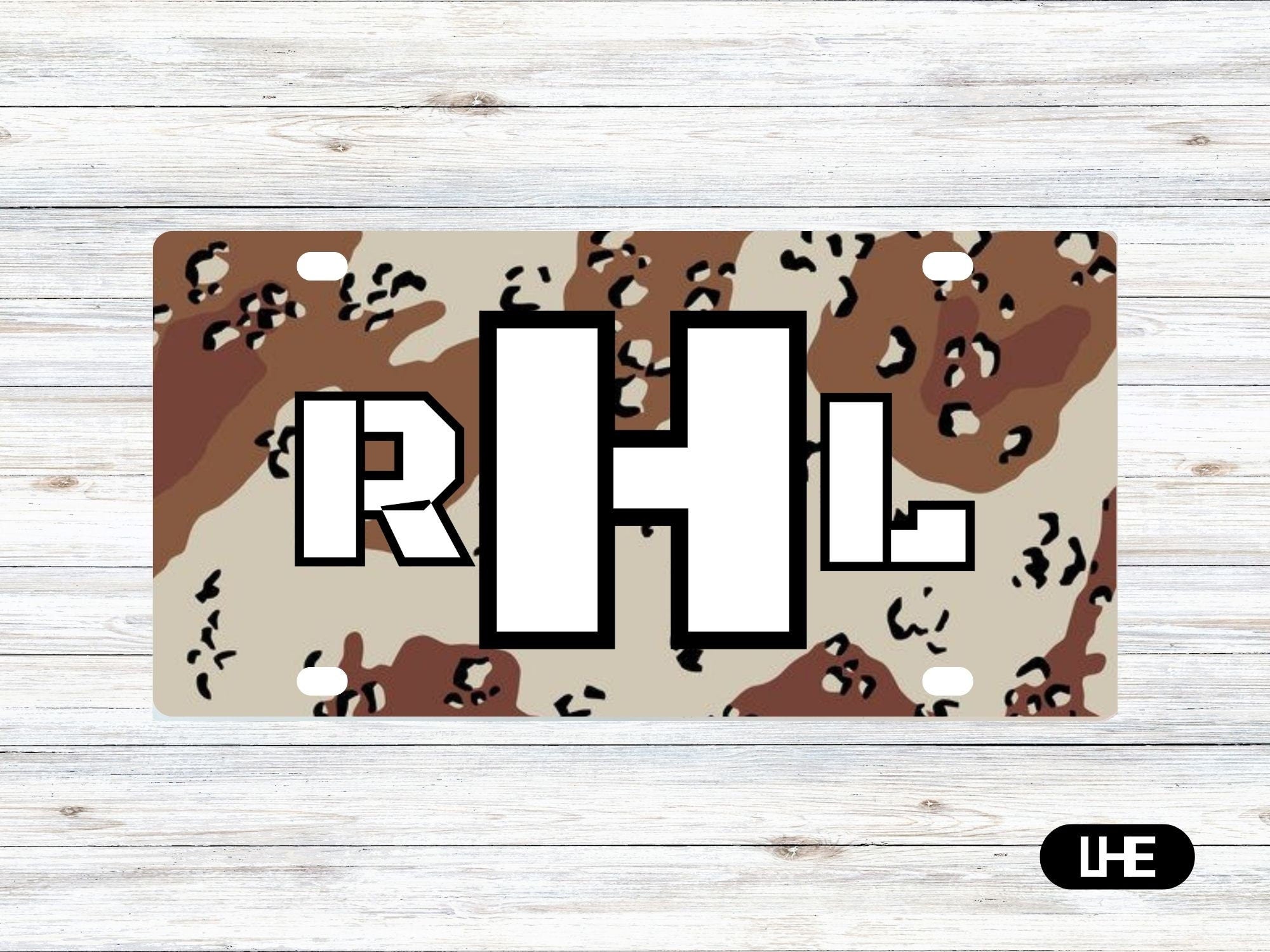 Camouflage Car Tag - Military Car Tag - License Plate - Personalized Car Tag - Monogram Front Plate - Personalized License - Aluminum Tag