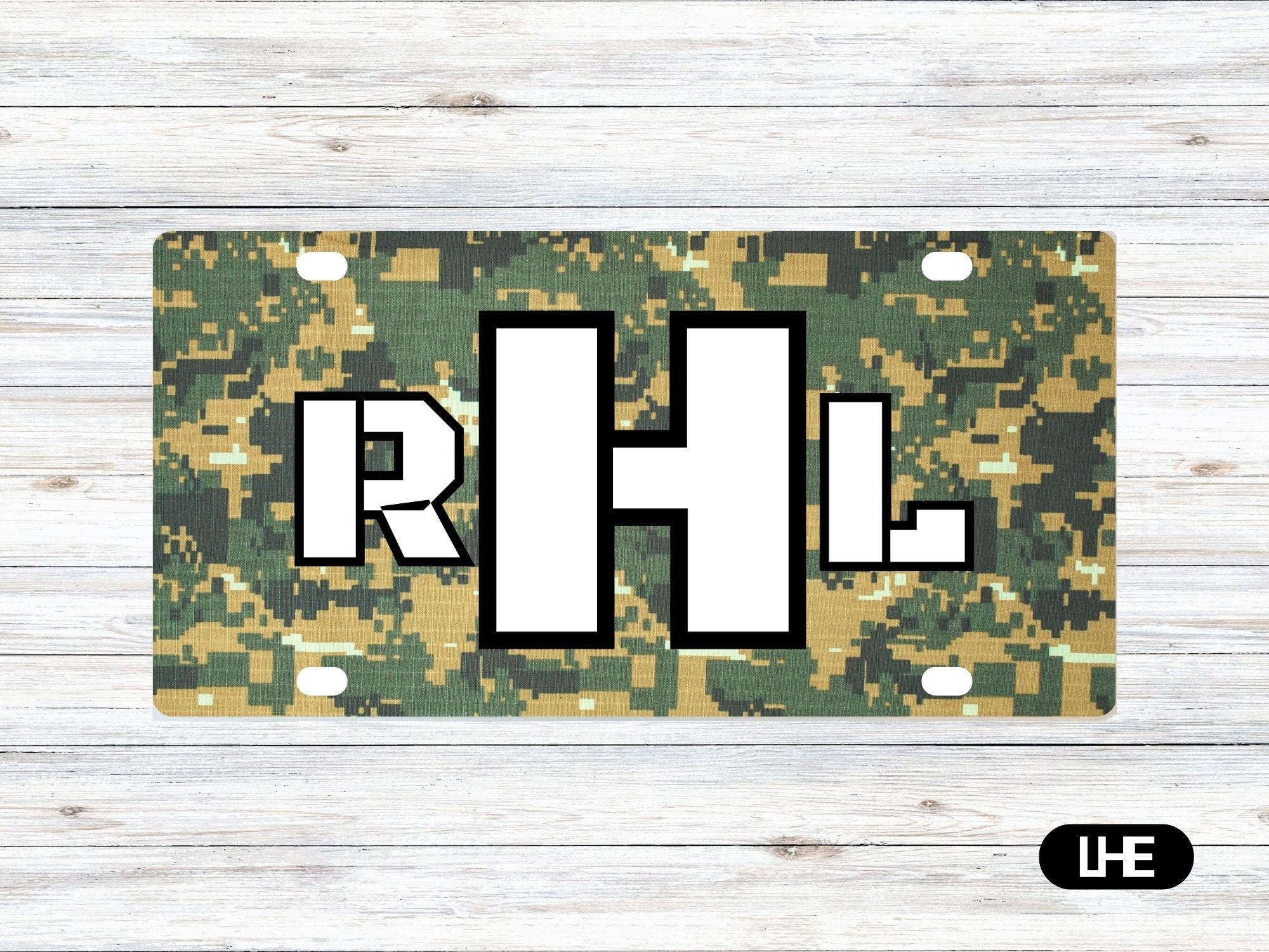 Camouflage Car Tag - Military Car Tag - License Plate - Personalized Car Tag - Monogram Front Plate - Personalized License - Aluminum Tag