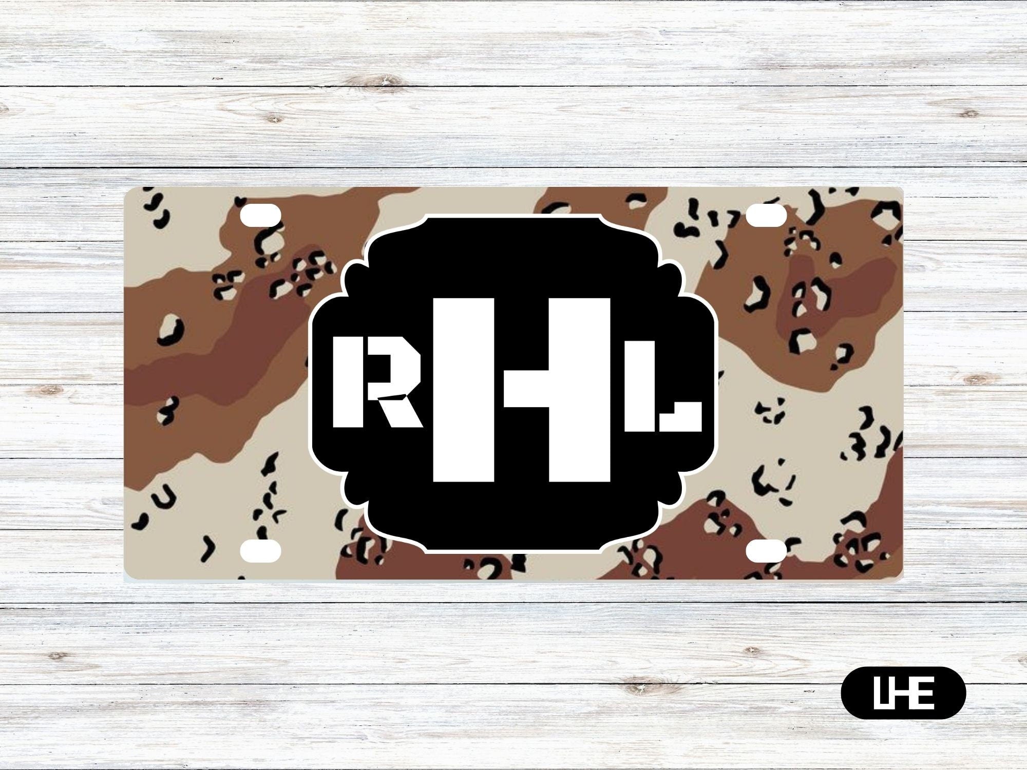 Camouflage Car Tag - Military Car Tag - License Plate - Personalized Car Tag - Monogram Front Plate - Personalized License - Aluminum Tag