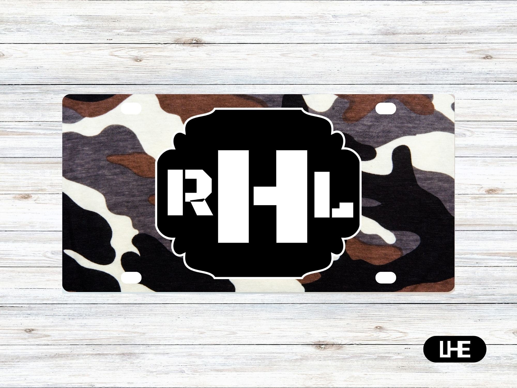 Camouflage Car Tag - Military Car Tag - License Plate - Personalized Car Tag - Monogram Front Plate - Personalized License - Aluminum Tag