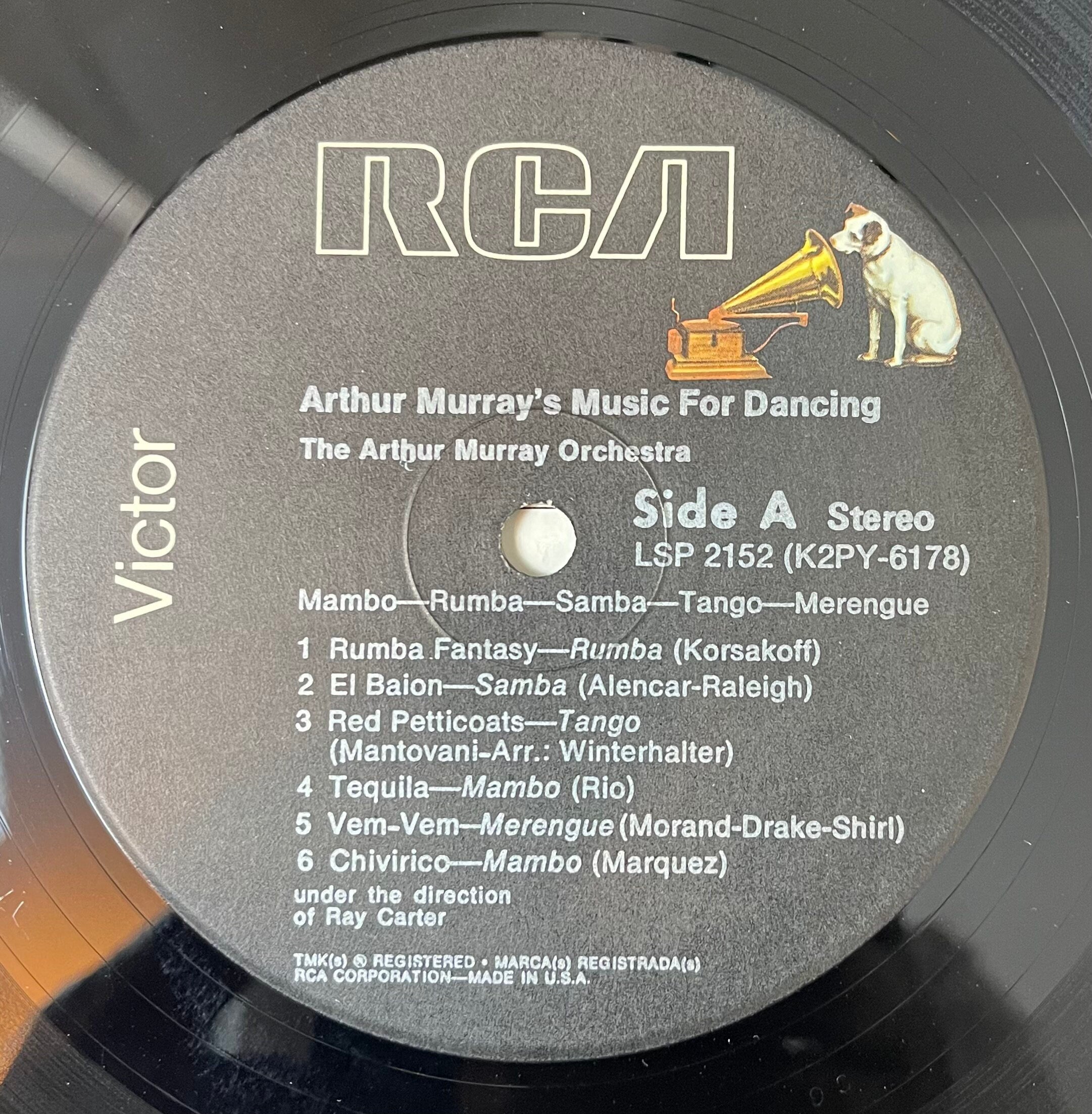 Vintage Vinyl - The Arthur Murray Orchestra - Arthur Murray's Music For Dancing/Mambo/ Rumba/Samba/Tango -Jazz/ Pop - RCA Records-1959 - VG+