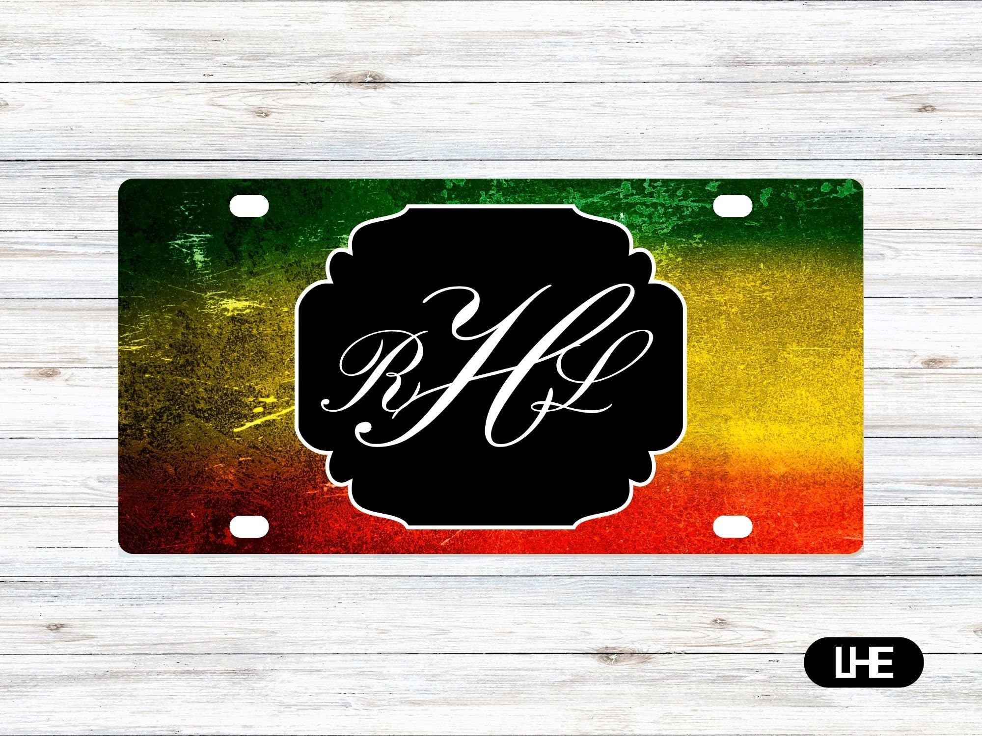 Rasta Car Tag – Juneteenth Car Tag - License Plate - Personalized Car Tag - Monogram Front Plate - Personalized License -Aluminum Tag–PS