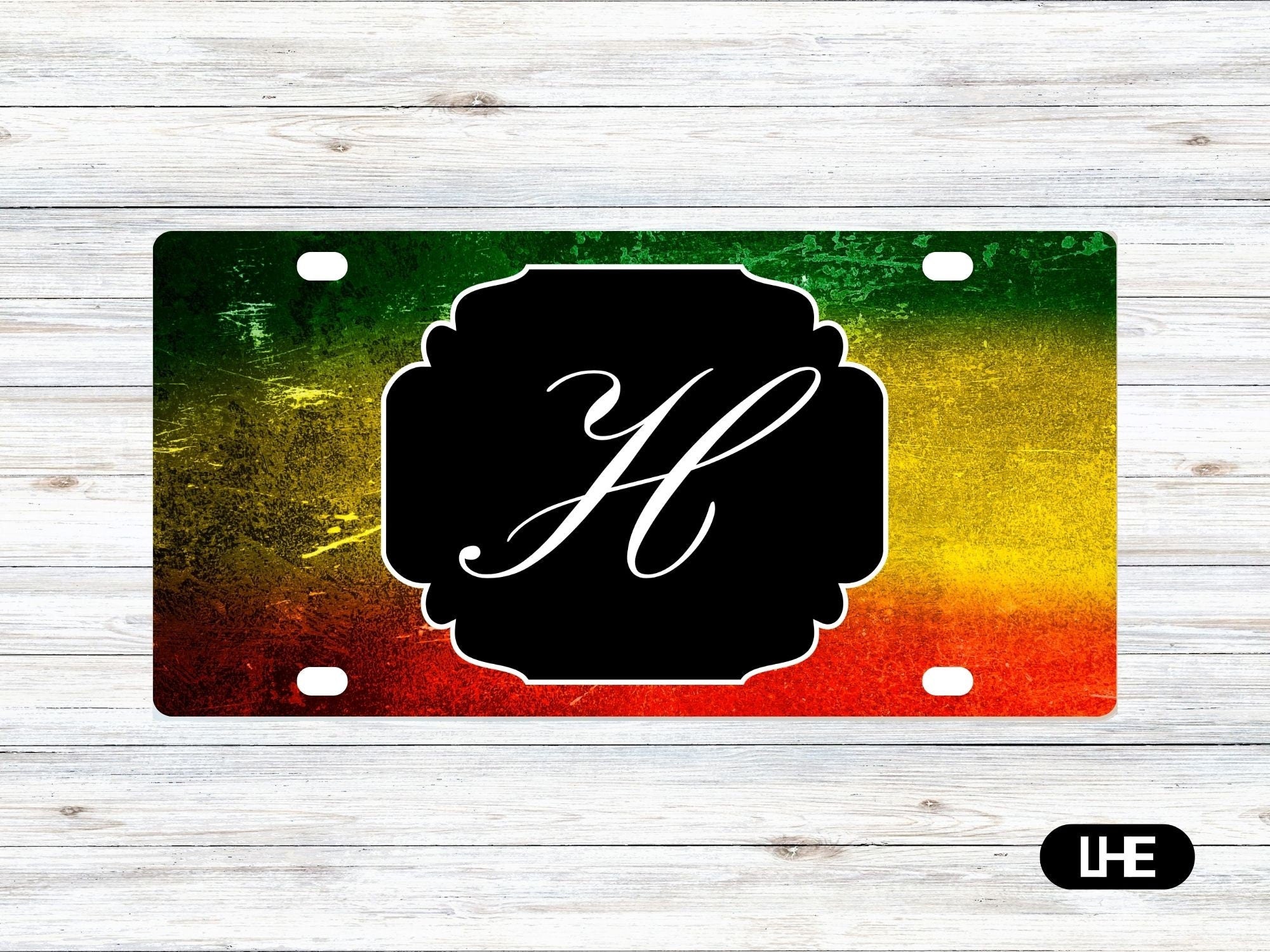 Rasta Car Tag – Juneteenth Car Tag - License Plate - Personalized Car Tag - Monogram Front Plate - Personalized License -Aluminum Tag–PS