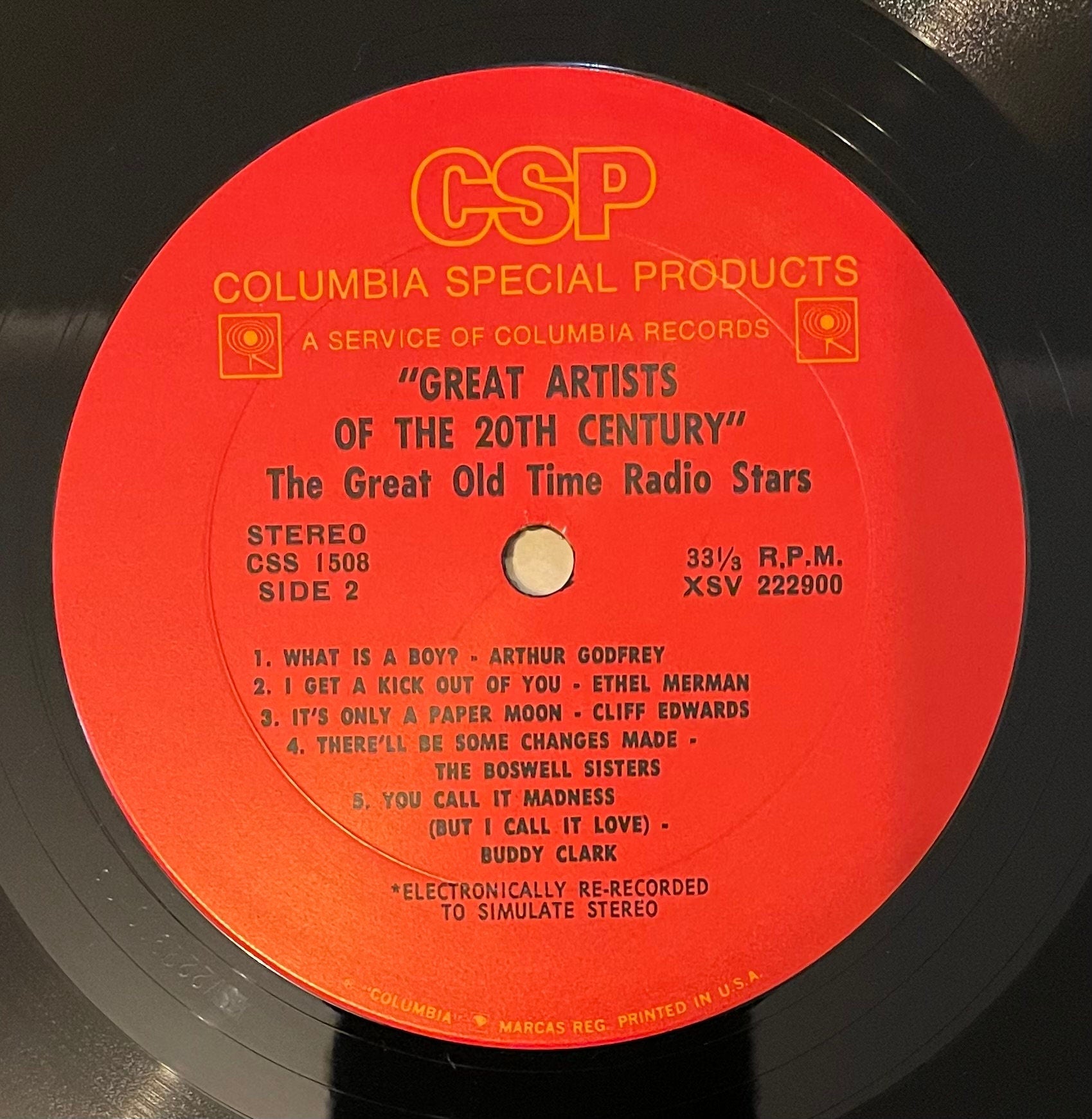 Vintage Vinyl - Various - The Great Old Time Radio Stars - 1960s/1970s – Jazz/Pop/ Easy Listening - Columbia Special Products - VG+