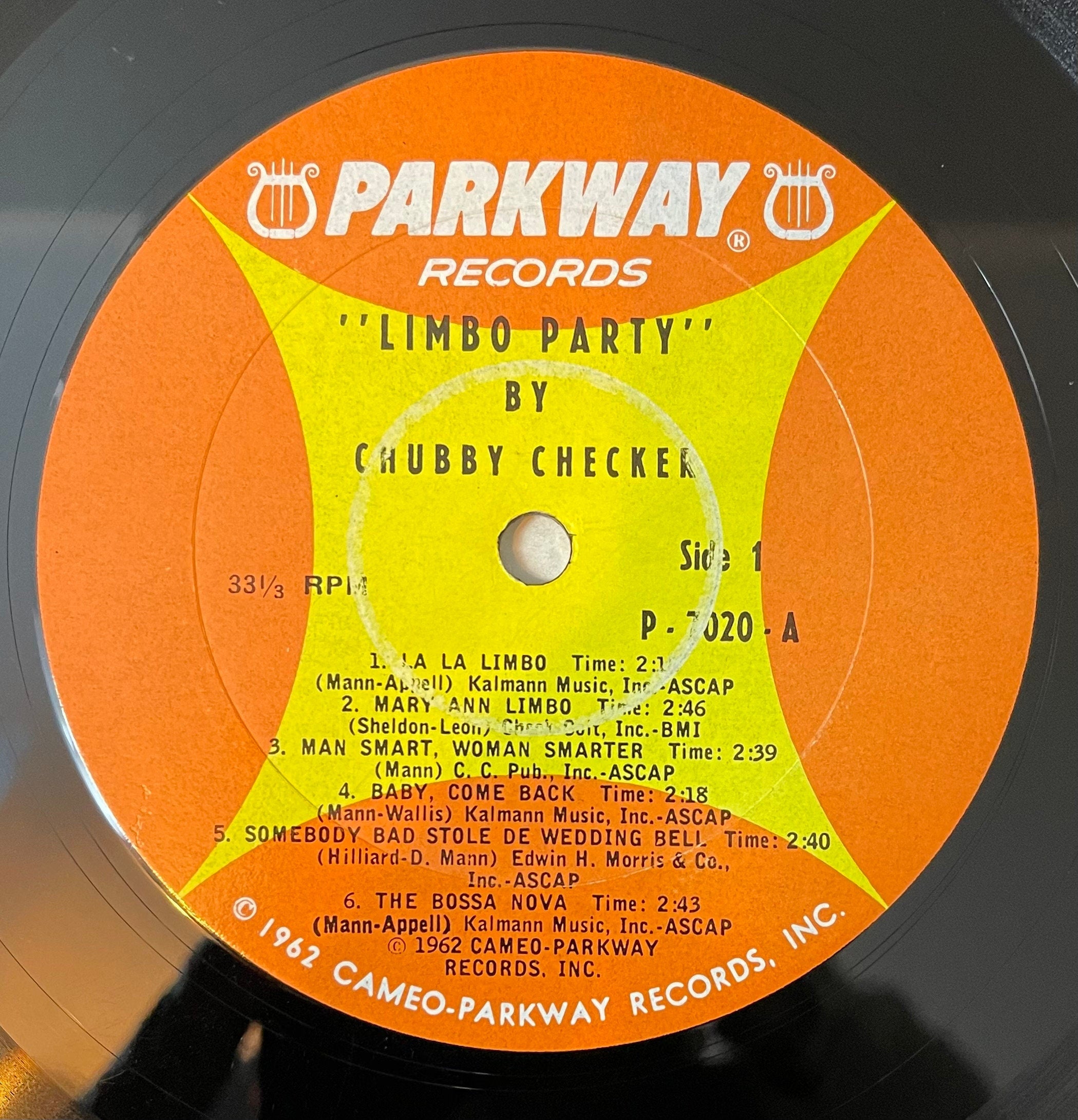 Vintage Vinyl - Chubby Checker - Limbo Party - P 7020 - 1950s/1960s – Limbo Music/Pop/ Easy Listening - Parkway Records - VG+