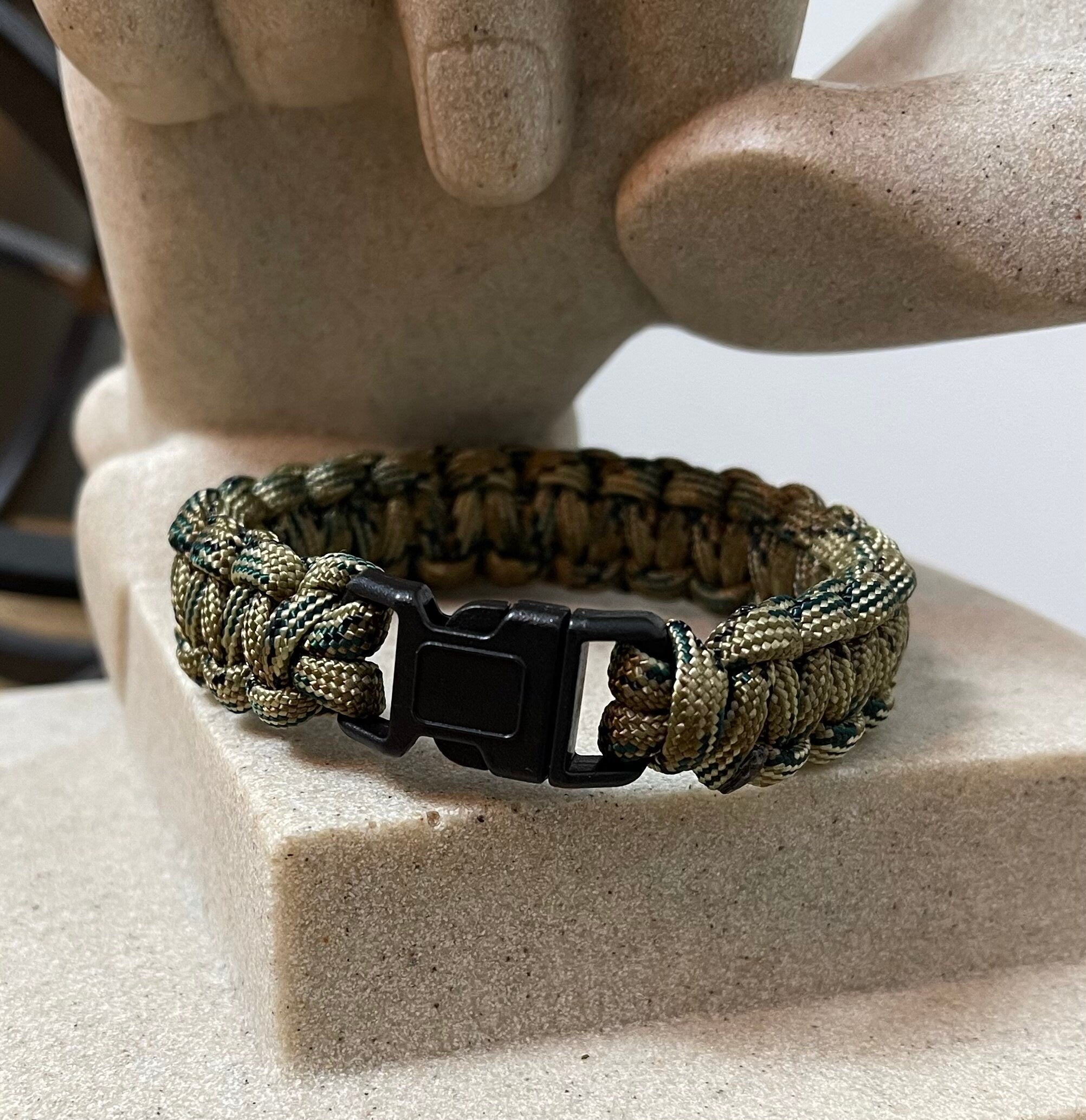 Cobra Style - Paracord Bracelet - Ground Camouflage Color - Made to Order – Plastic - Metal Buckle – Show Your Team Spirit