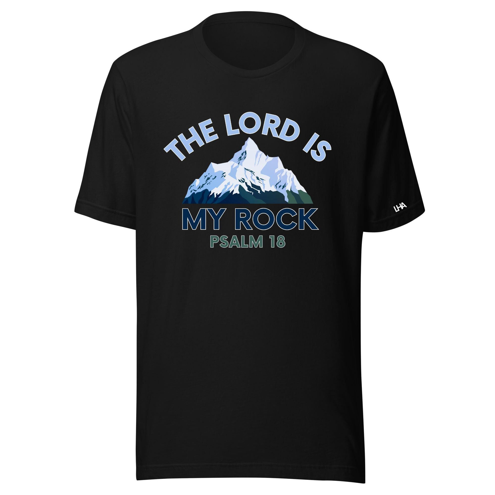 The Lord is My Rock - T-Shirt - Mountain Scene - Christian Shirt - Bible Verse T-Shirt Gift - Unisex Gift - Gift for Him - Gift for Her
