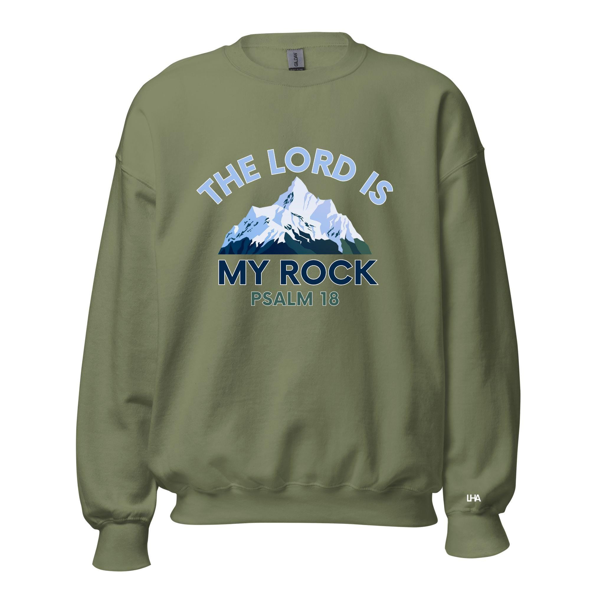 The Lord Is My Rock - Mountain Style, Christian Sweatshirt Bible Verse Shirt, Gift for Mom, Gift for Dad, Gift for Her, Gift for Him