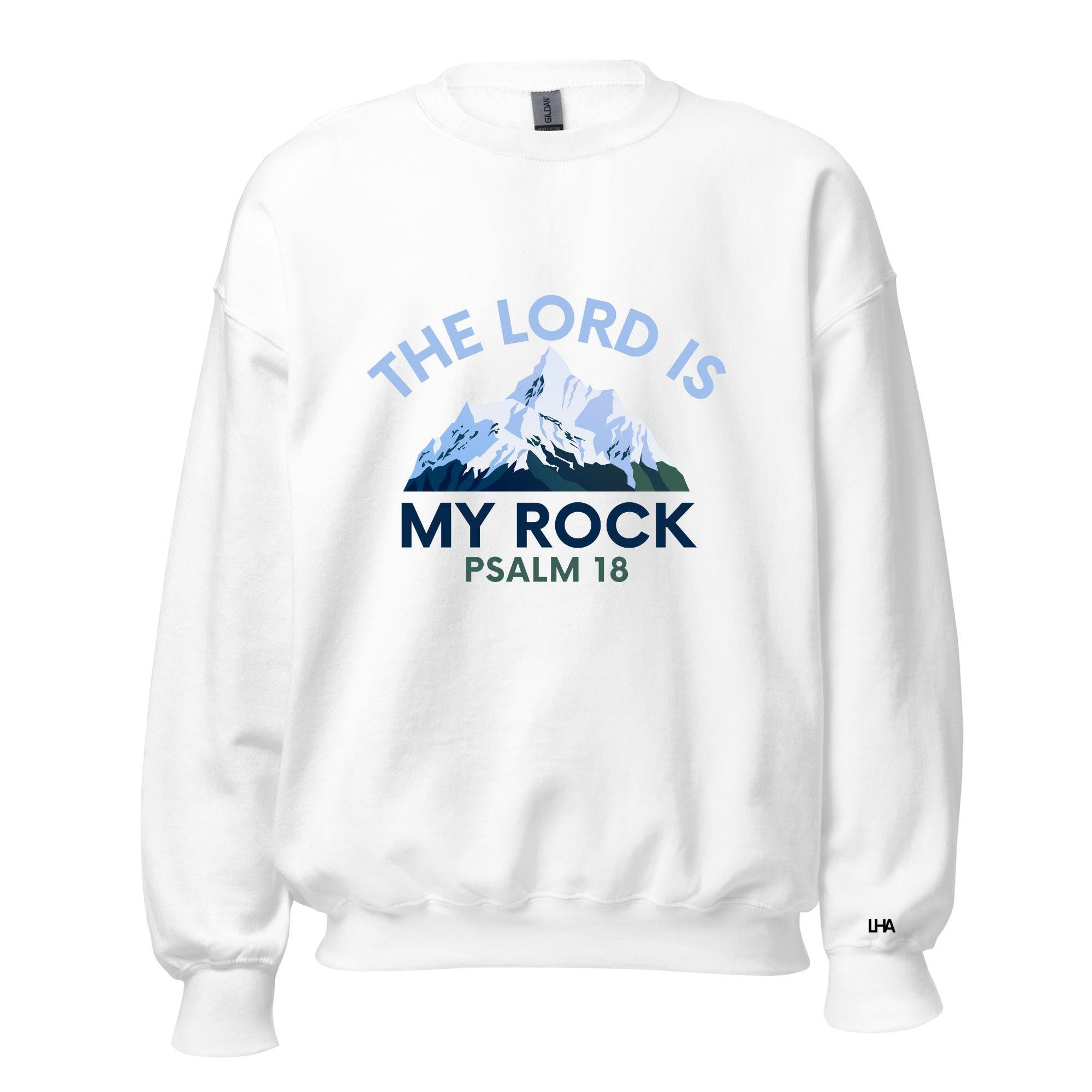 The Lord Is My Rock - Mountain Style, Christian Sweatshirt Bible Verse Shirt, Gift for Mom, Gift for Dad, Gift for Her, Gift for Him