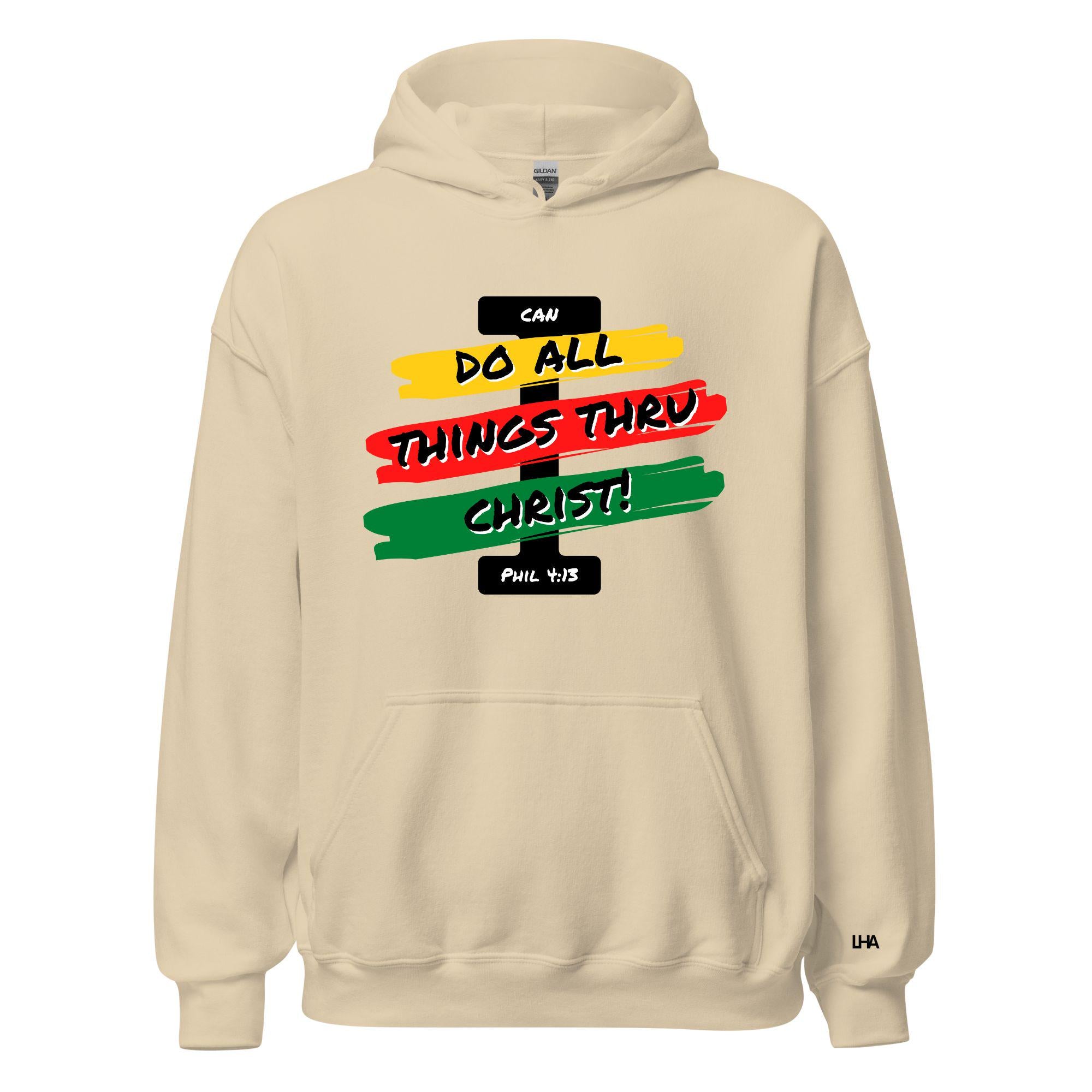 I Can Do All Things, Hoodie, Jam Rock Style, Christian Sweatshirt, Bible Verse Shirt, Gift for Mom, Gift for Dad, Gift for Her, Gift for Him
