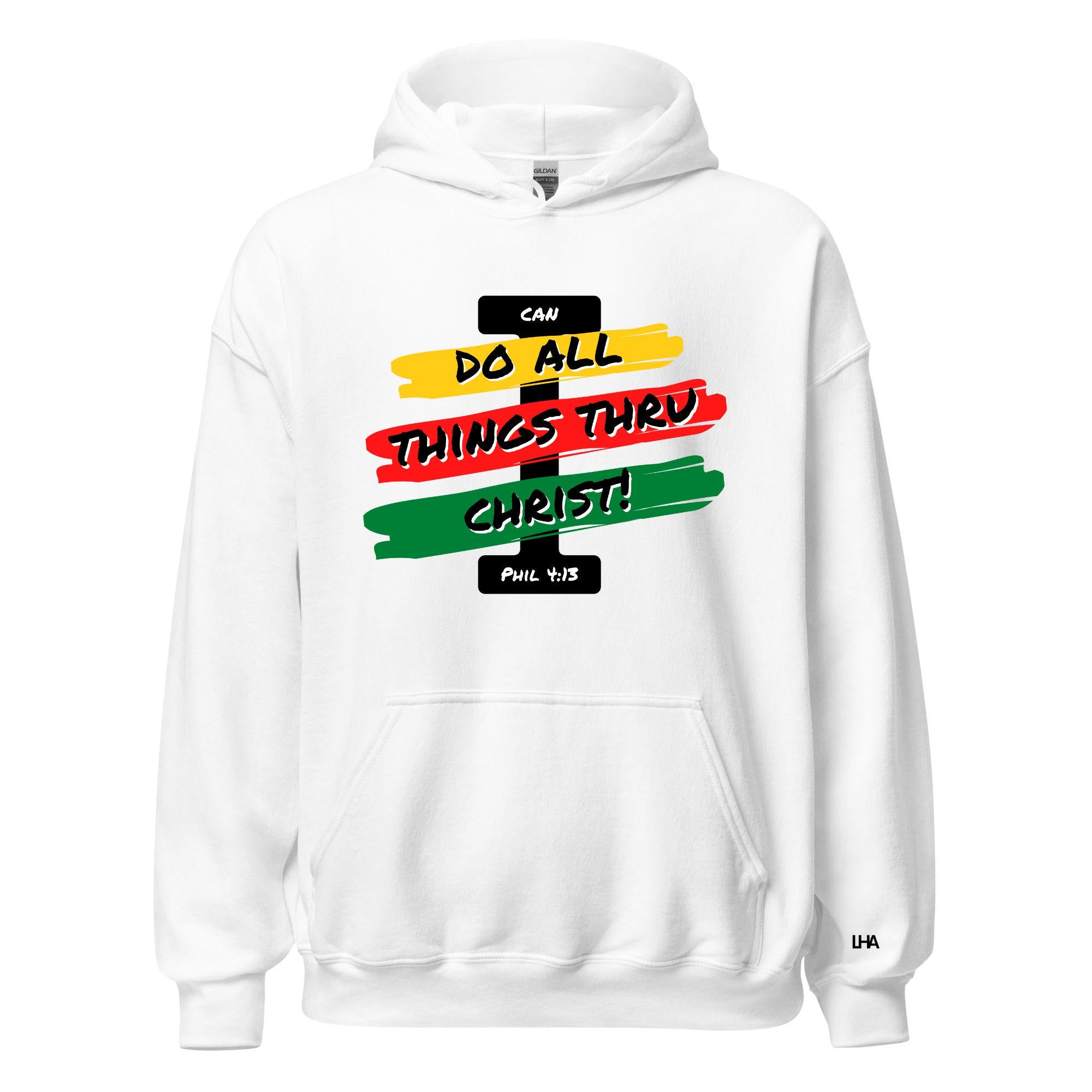 I Can Do All Things, Hoodie, Jam Rock Style, Christian Sweatshirt, Bible Verse Shirt, Gift for Mom, Gift for Dad, Gift for Her, Gift for Him