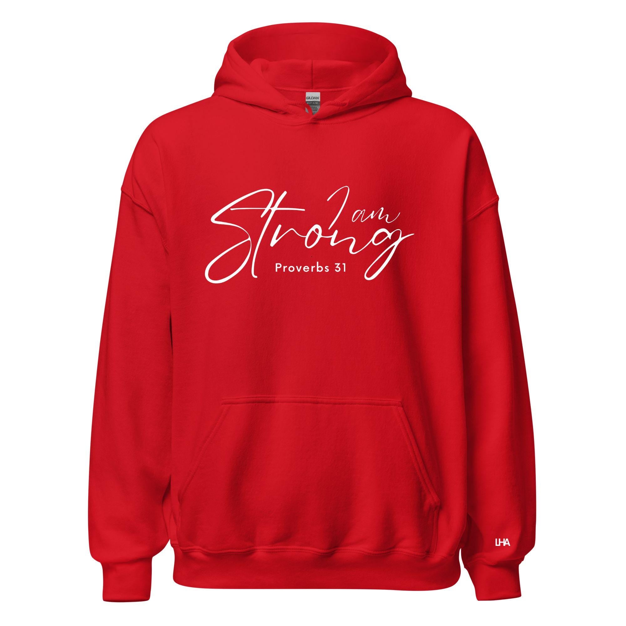 Proverbs 31 - I Am Strong - Hoodie, Christian Shirt, Bible Verse Shirt, Gift for Mom, Gift for Dad, Gift for Her, Gift for Him