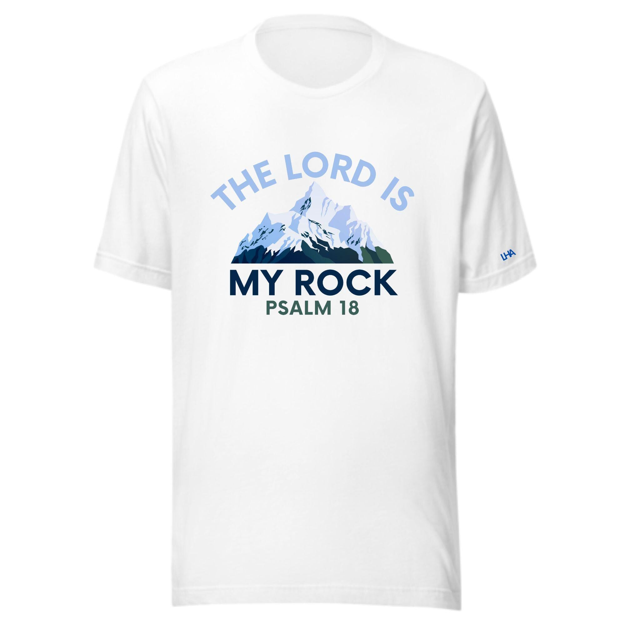 The Lord is My Rock - T-Shirt - Mountain Scene - Christian Shirt - Bible Verse T-Shirt Gift - Unisex Gift - Gift for Him - Gift for Her