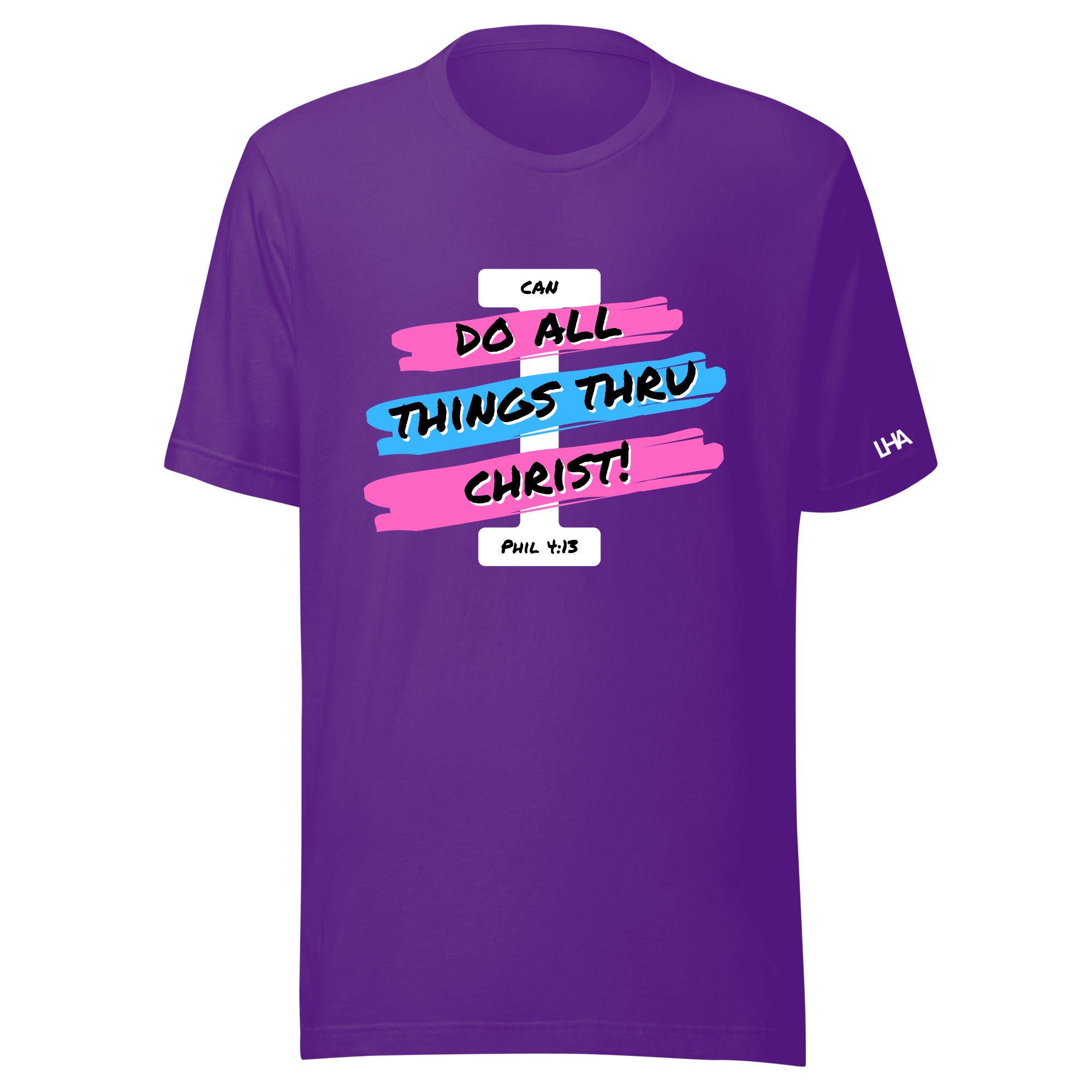 I Can Do All Things T-Shirt - Cotton Candy Style - Christian Shirt - Bible Verse T-Shirt Gift - Unisex Gift - Gift for Him - Gift for Her