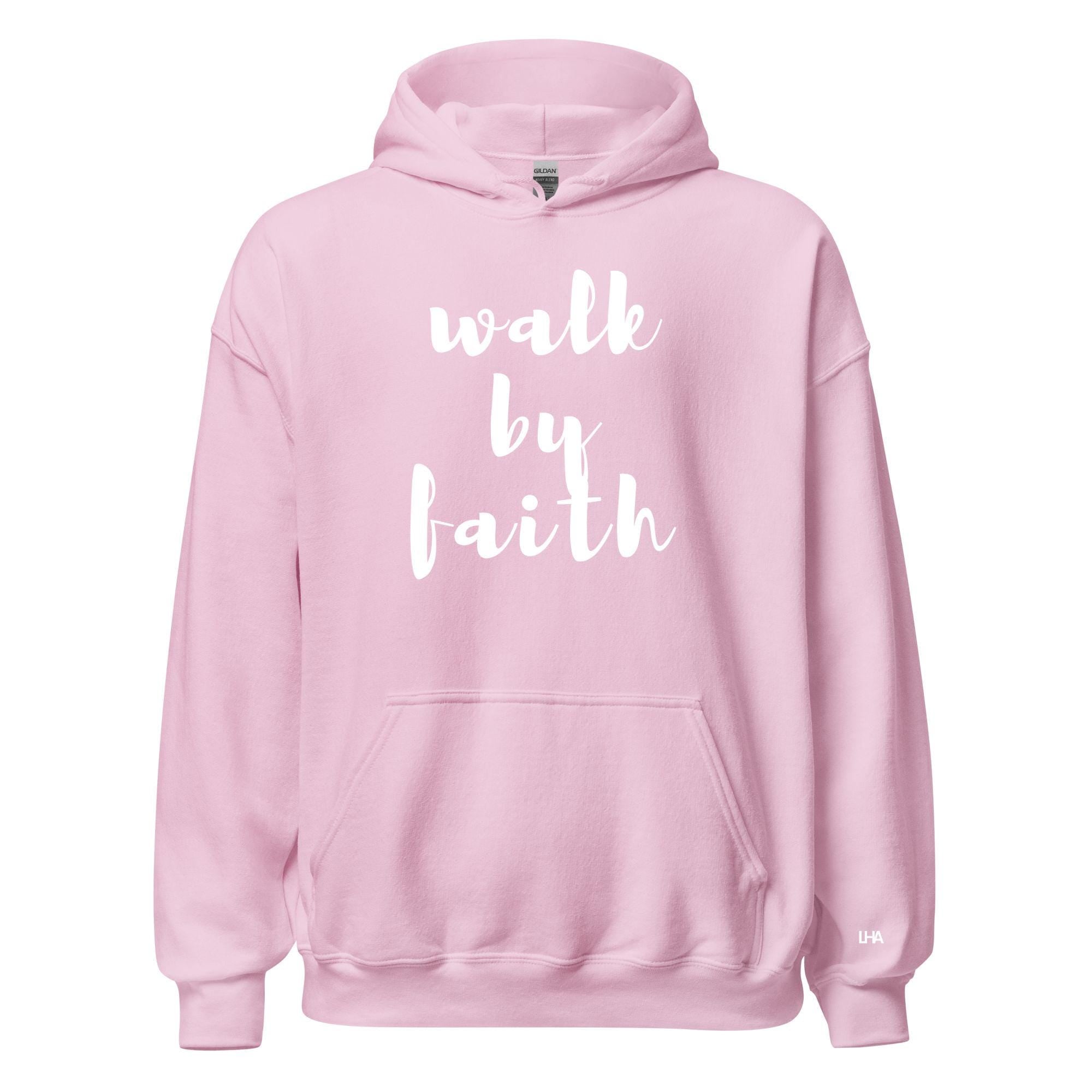 Walk by Faith - Solid Style, Hoodie, Christian Shirt, Bible Verse Shirt, Gift for Mom, Gift for Dad, Gift for Her, Gift for Him