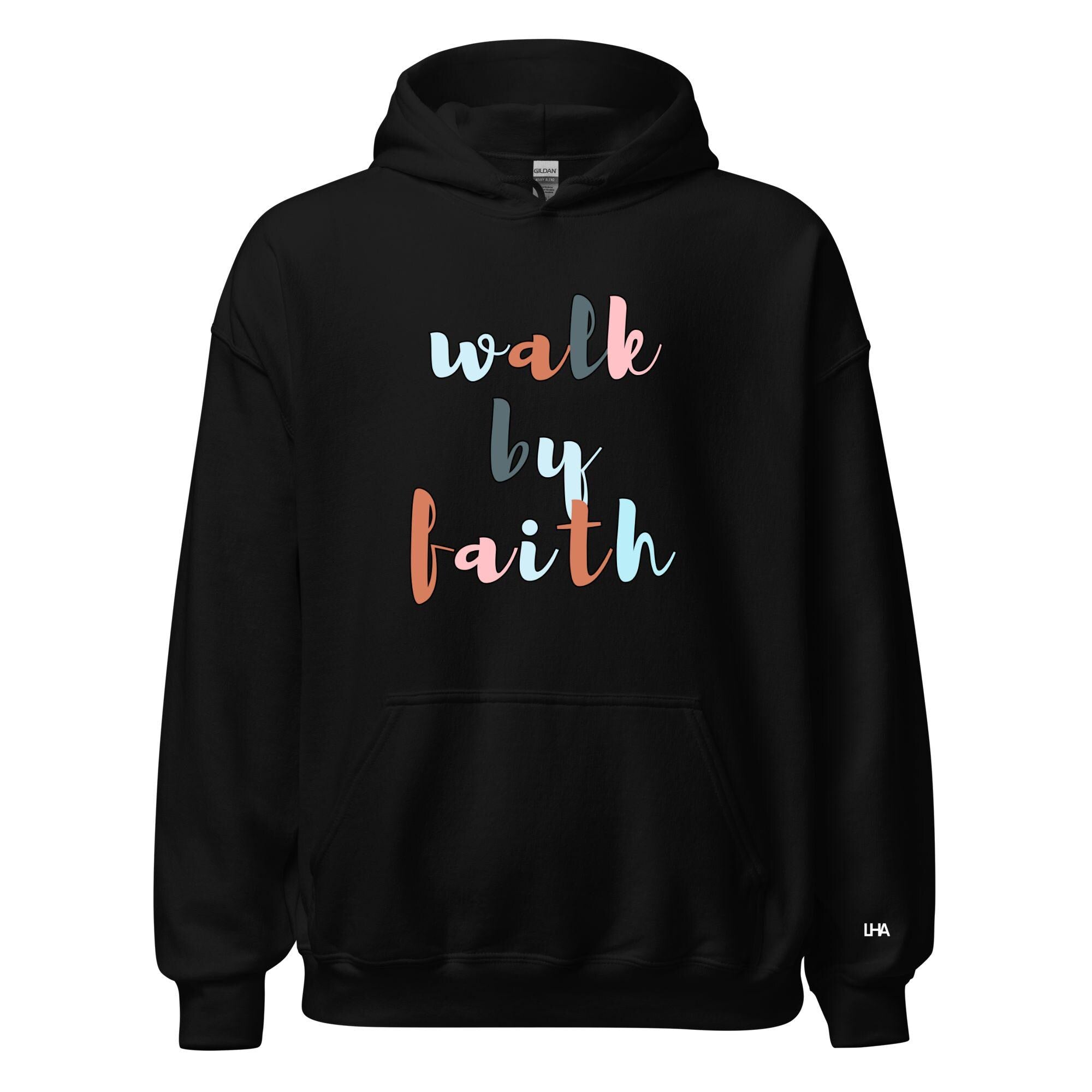 Walk by Faith - Boho Style, Hoodie, Christian Shirt, Bible Verse Shirt, Gift for Mom, Gift for Dad, Gift for Her, Gift for Him