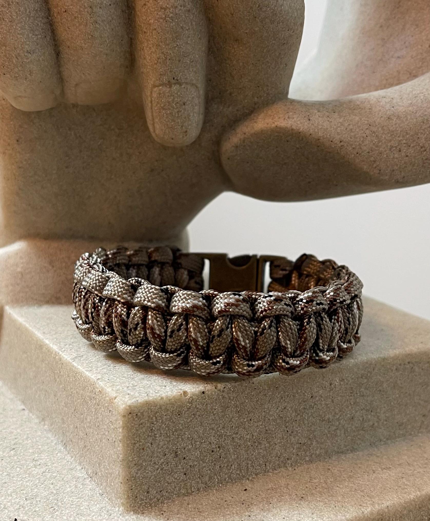 Cobra Style - Paracord Bracelet - Desert Camouflage Color - Made to Order – Plastic - Metal Buckle – Show Your Team Spirit