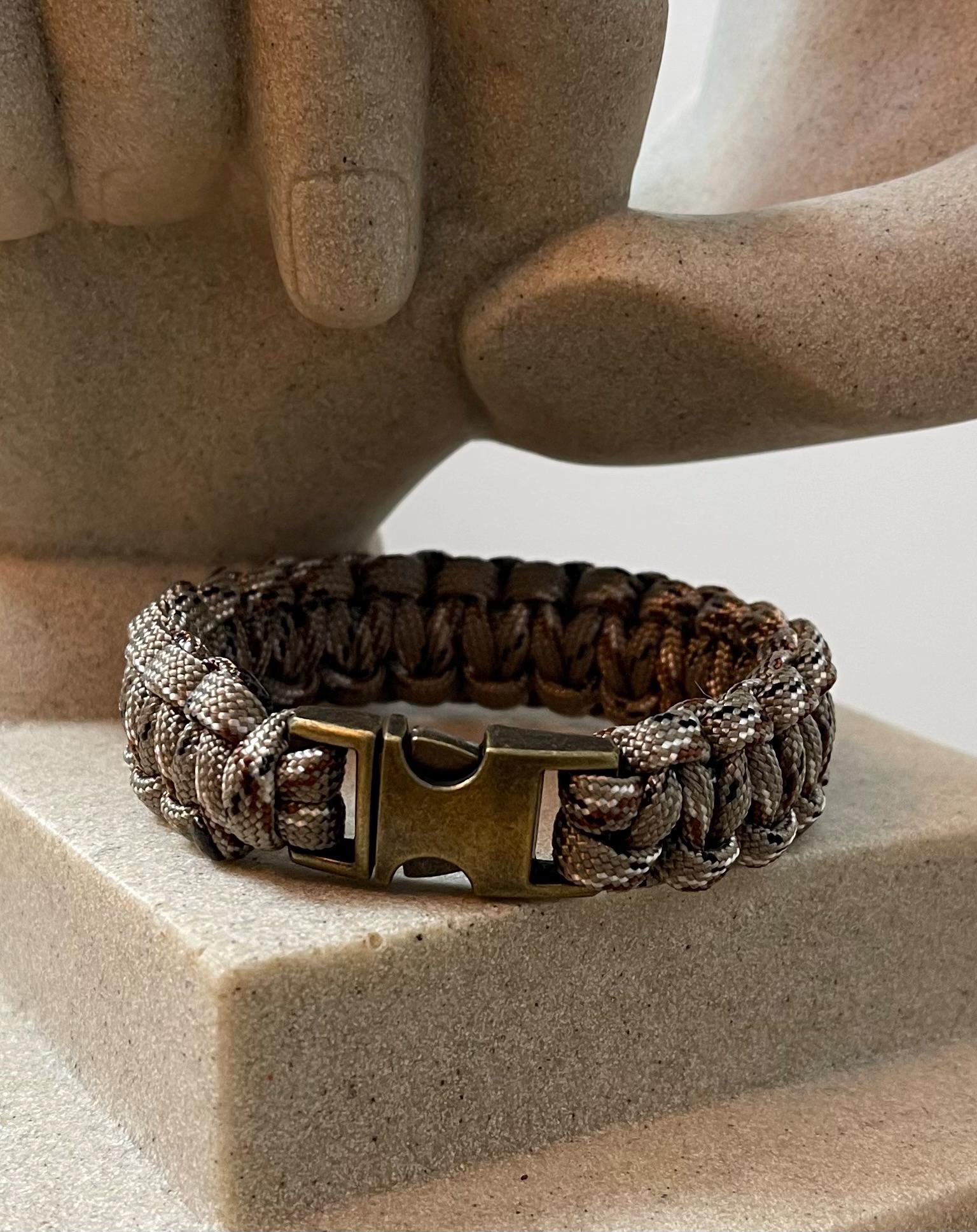 Cobra Style - Paracord Bracelet - Desert Camouflage Color - Made to Order – Plastic - Metal Buckle – Show Your Team Spirit