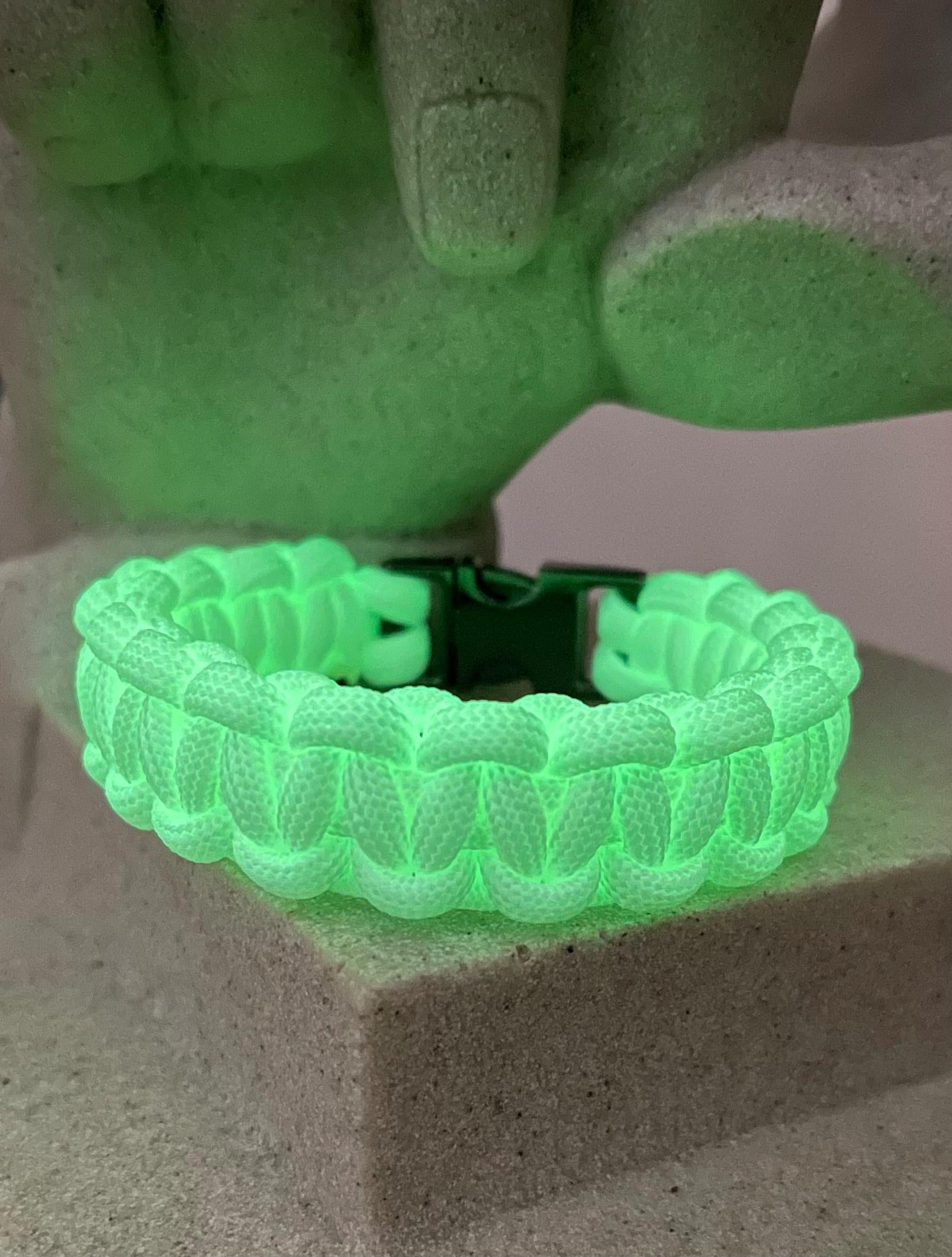 GLOW in the DARK - Cobra Style - Paracord Bracelet - Made to Order – Plastic - Metal Buckle - Show Your Team Spirit