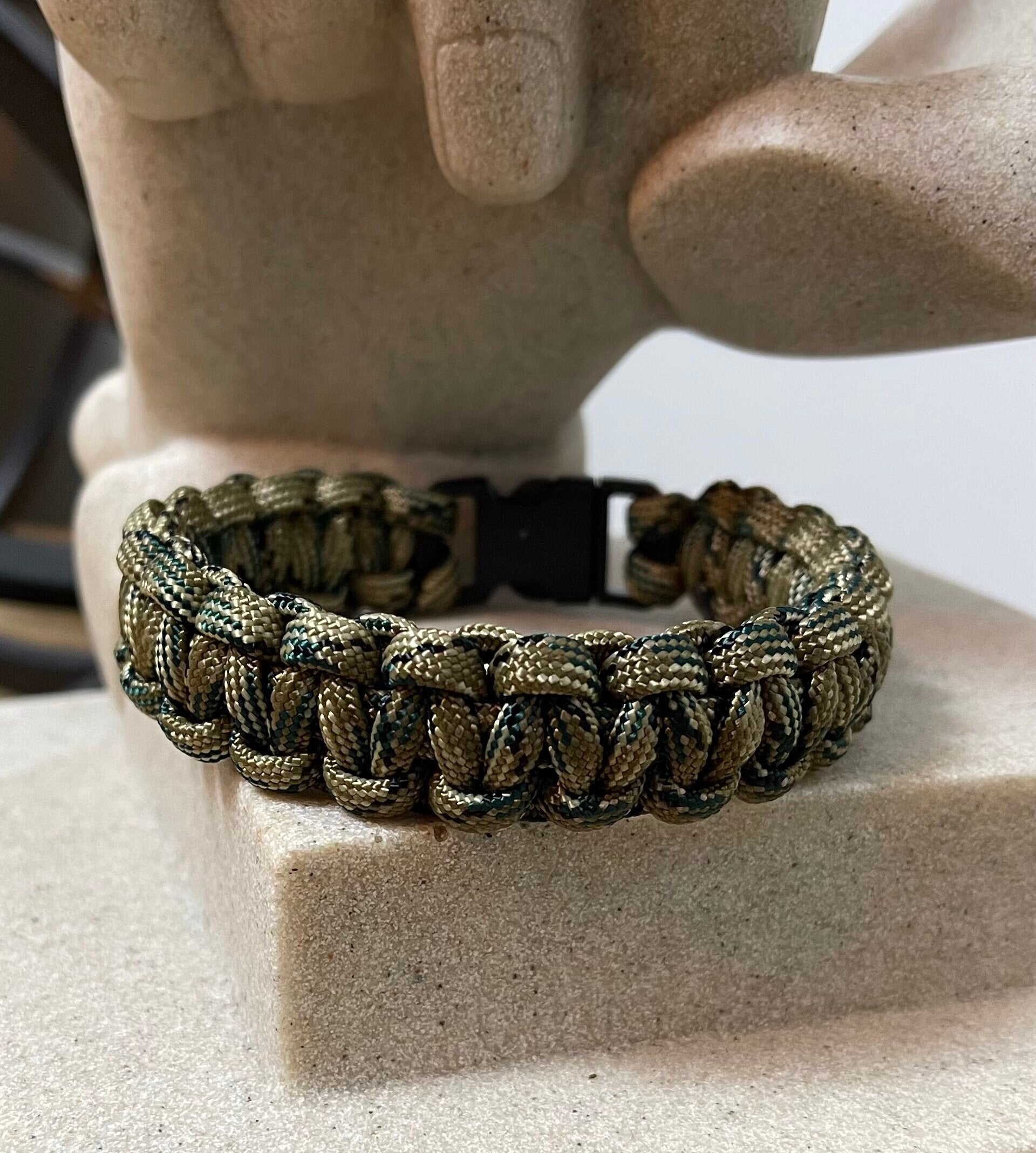 Cobra Style - Paracord Bracelet - Ground Camouflage Color - Made to Order – Plastic - Metal Buckle – Show Your Team Spirit