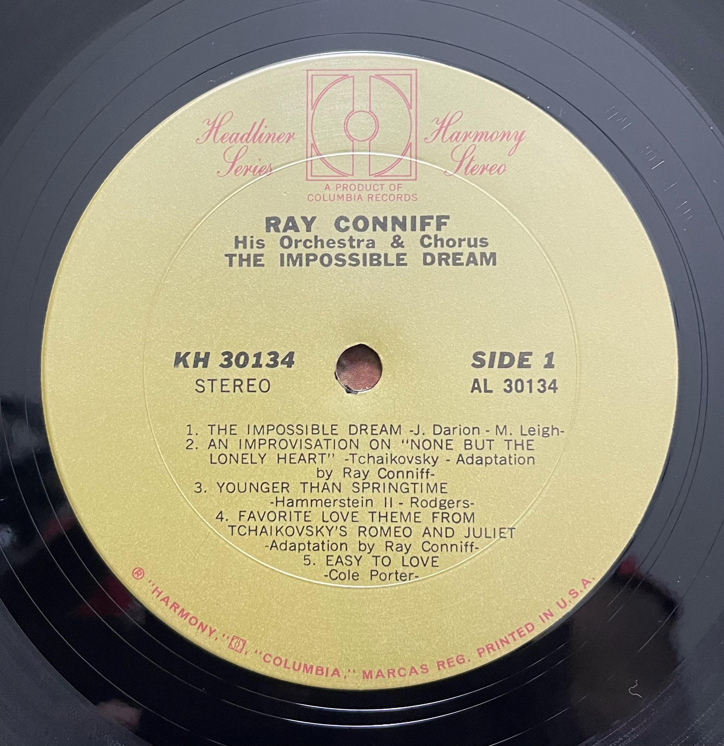 Vintage Vinyl -  Ray Conniff His Orchestra and Chorus - The Impossible Dream - Jazz/Easy Listening - Harmony Records - 1970 - (KH30134) VG+