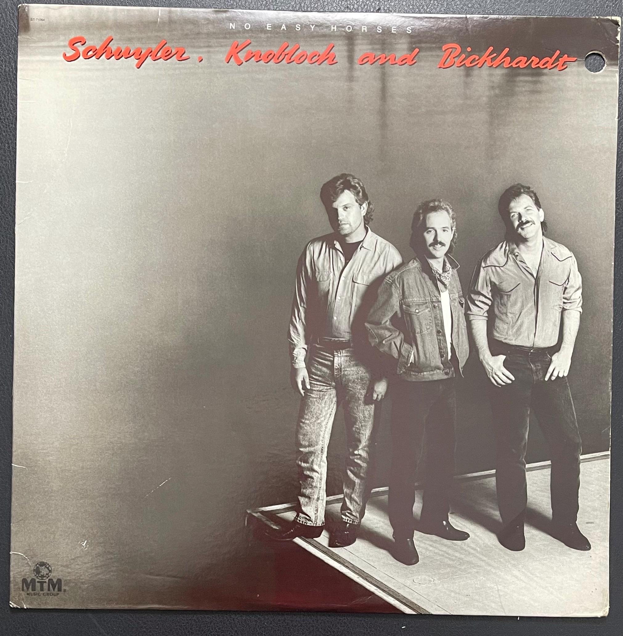 Vintage Vinyl -  Schuyler, Knobloch, and Bickhardt - No Easy Horses - Rock/Folk/Country - MTM Records - 1987 - (ST-71064) VG+