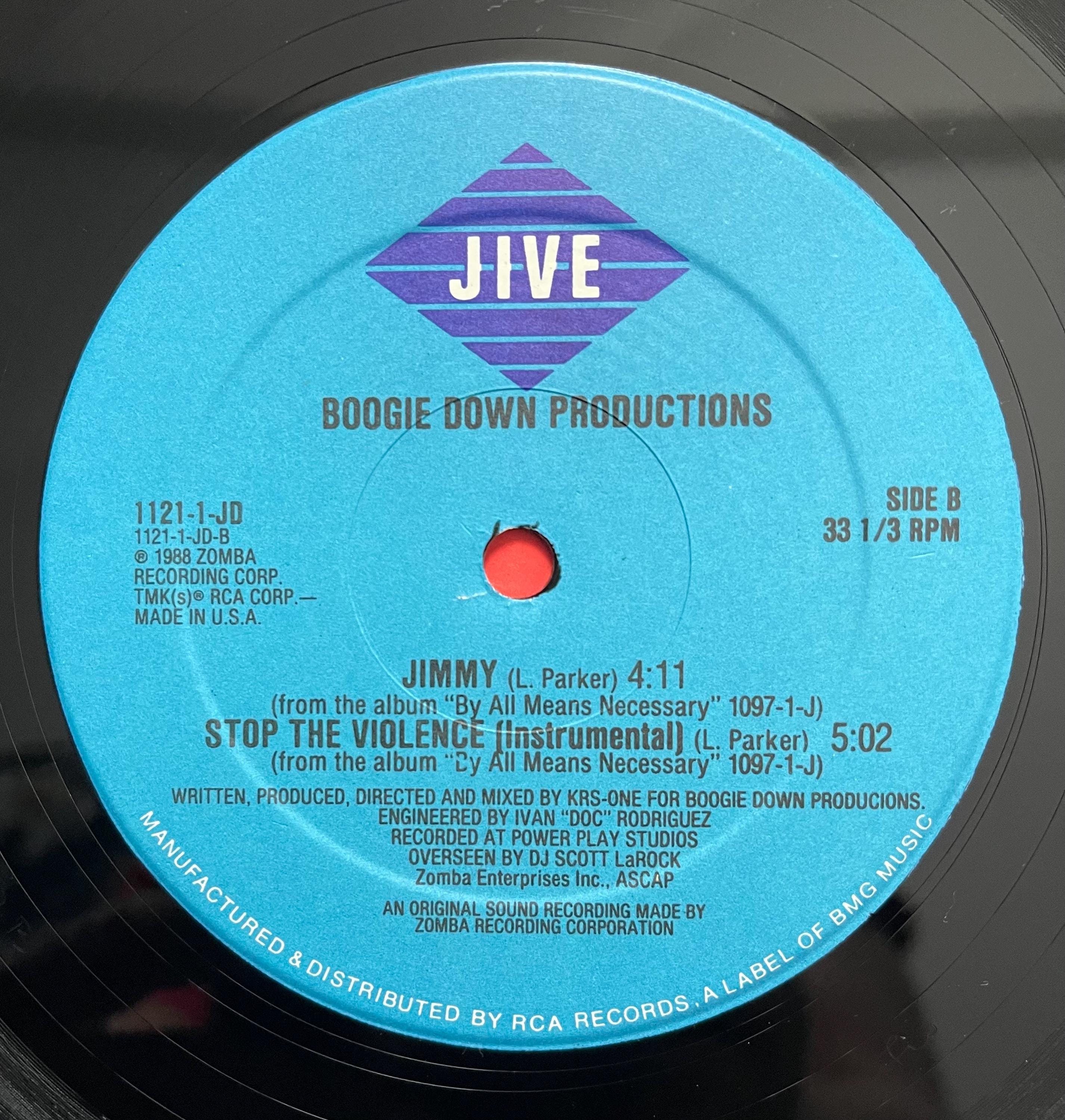 Vintage Vinyl – Boogie Down Productions - Stop The Violence - Jive Records – 1988 - Hip Hop/ Electronic - 12" Vinyl - (1121 1 JD) VG+