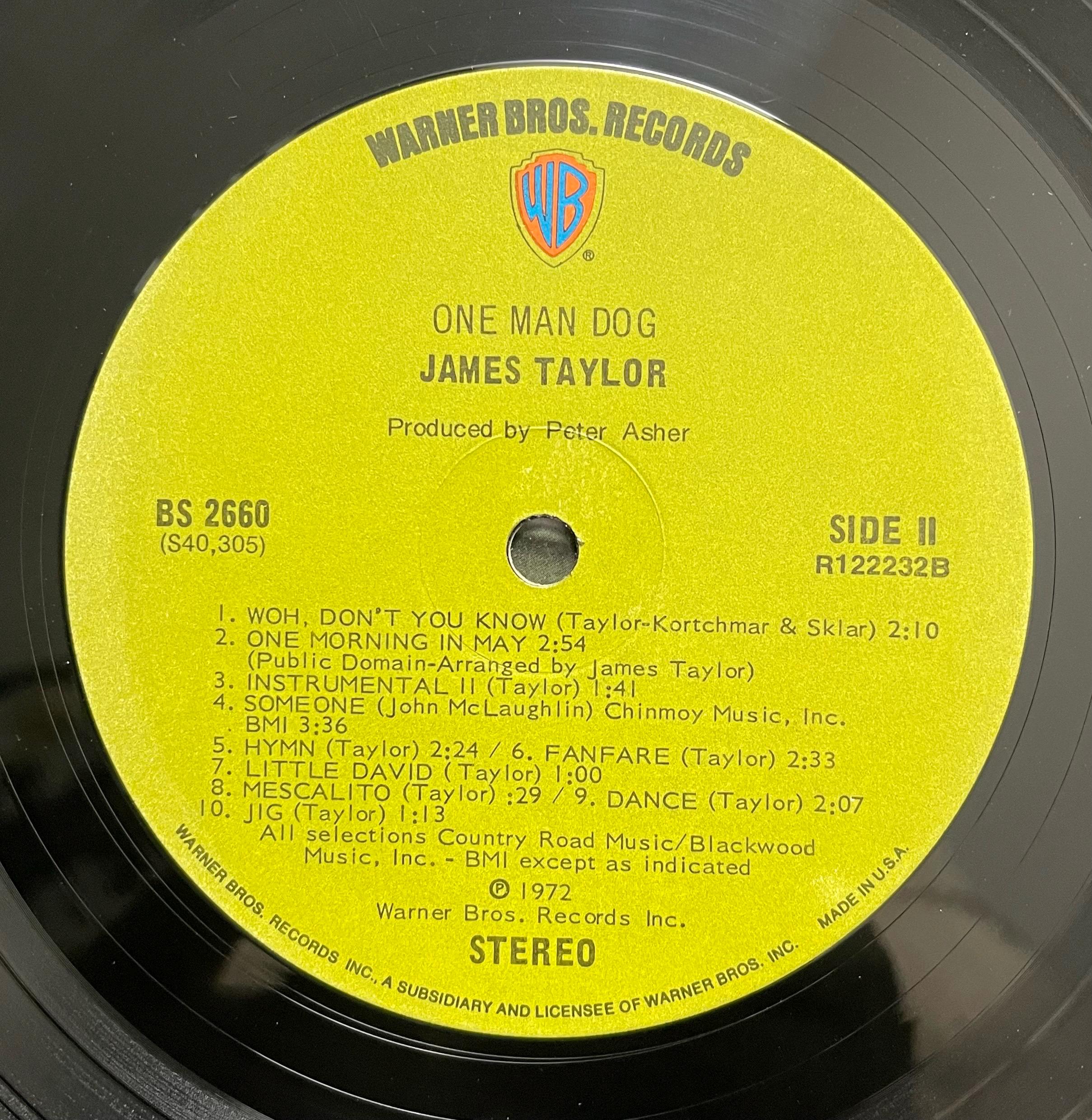 Vintage Vinyl - James Taylor - One Man Dog - Rock/Folk/Blues - Warner Bros Records - 1972 - (BS 2660) VG+