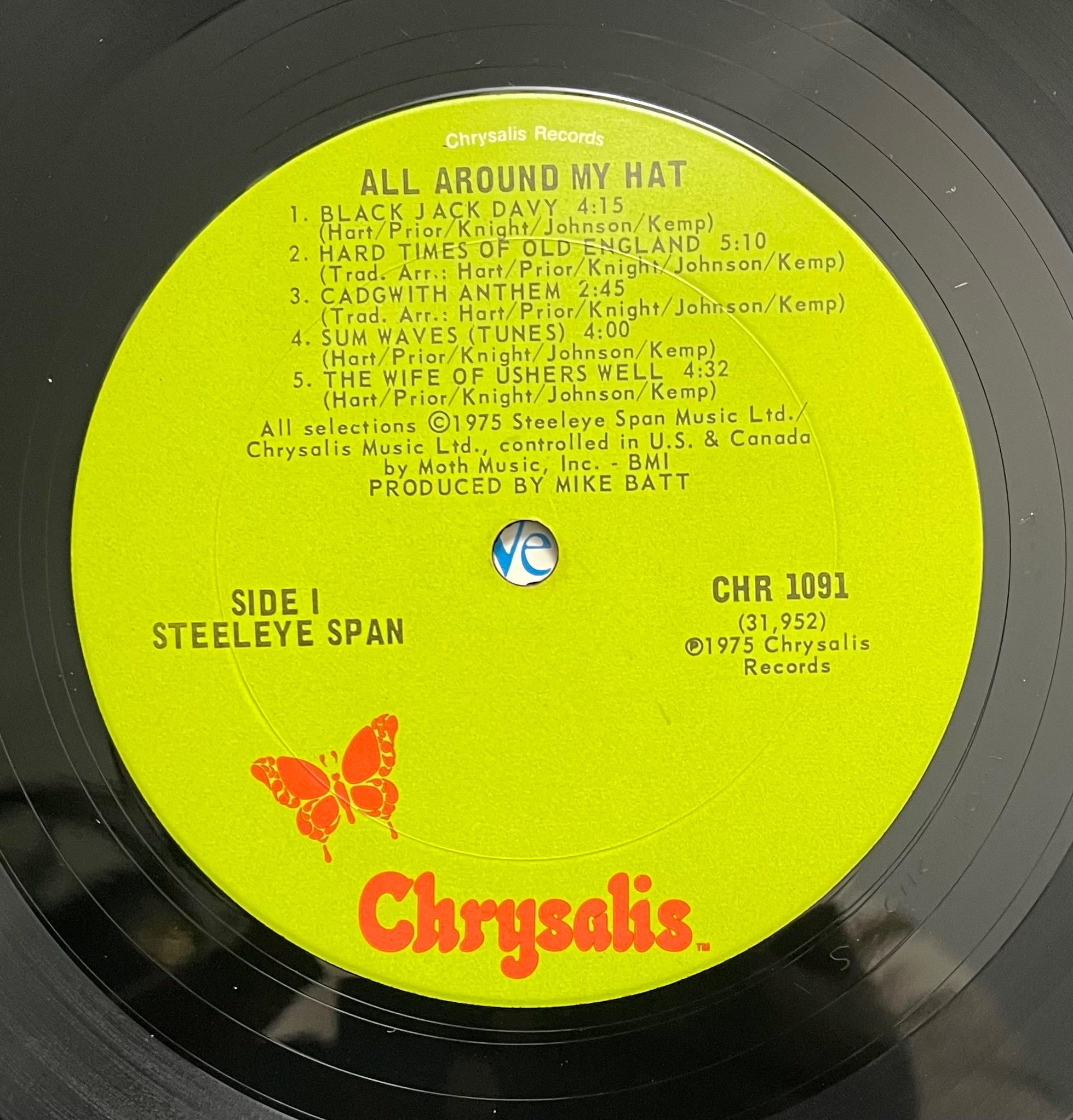 Vintage Vinyl - Steeleye Span - All Around My Hat - Rock/Folk/Pop - Chrysalis Records - 1975 - (6307 564) VG+