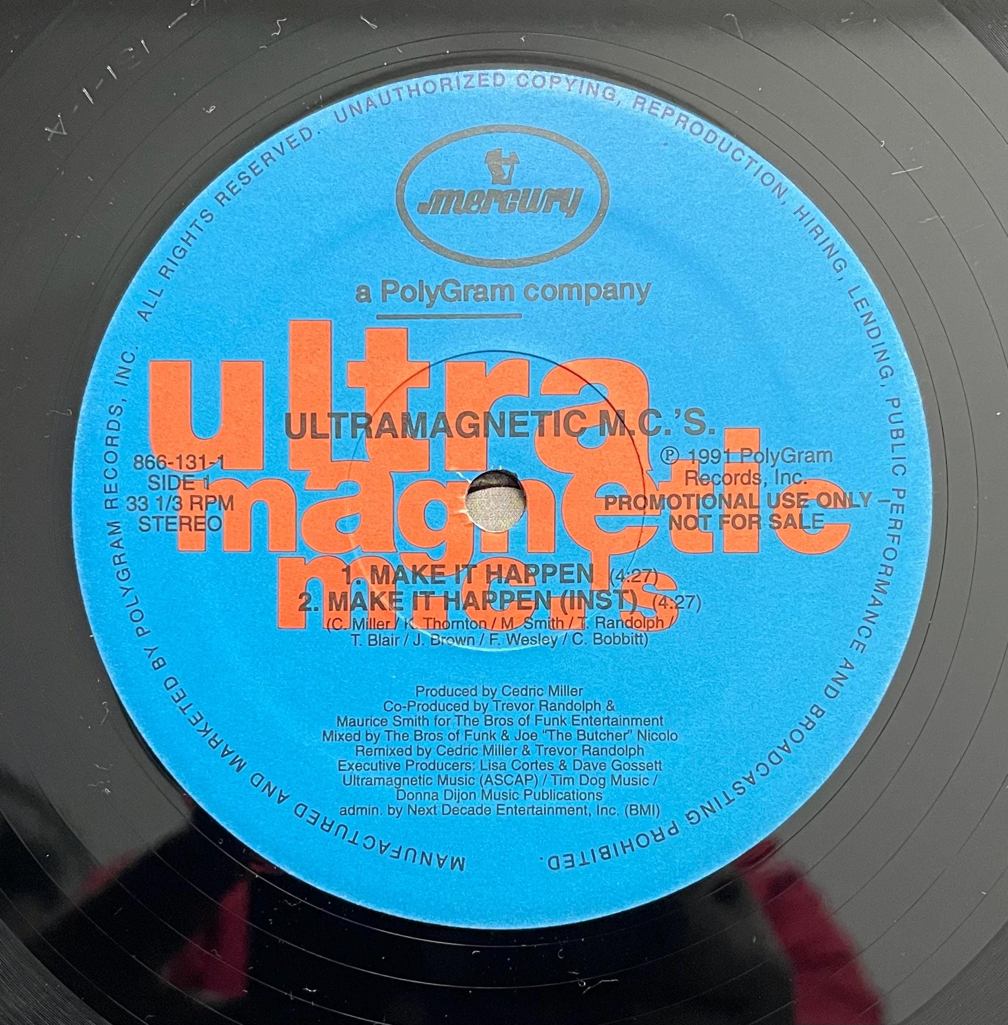 Vintage Vinyl – Ultramagnetic MCs - Make It Happen - Mercury Records – 1991 - Hip Hop/ Electronic - 12" Vinyl - (PRO 969 1) VG+