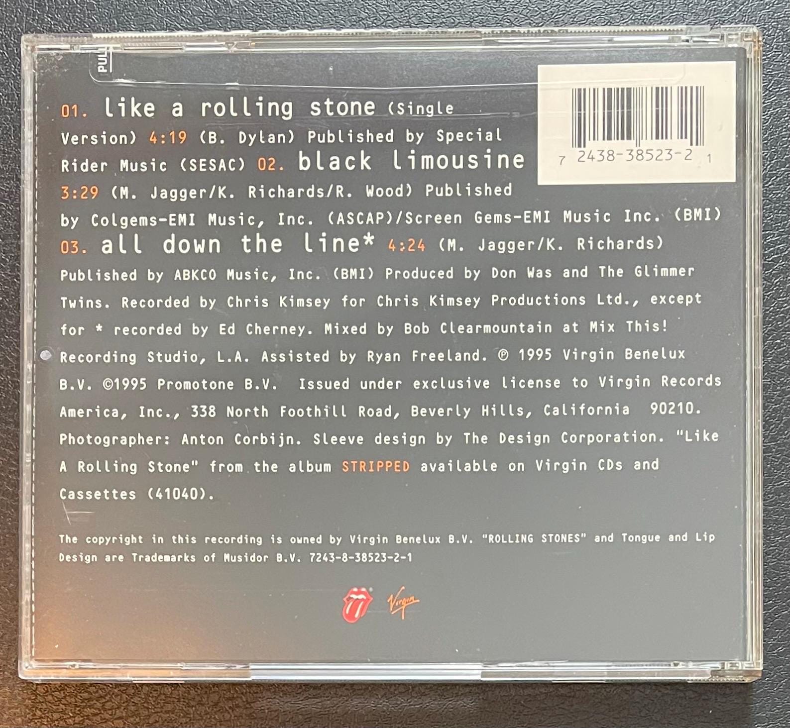 Vintage CD - The Rolling Stones - Like A Rolling Stone - 1995 - Rock/Pop/Blues - Virgin Records - VSCDT 1562 - VG+ (Sealed)