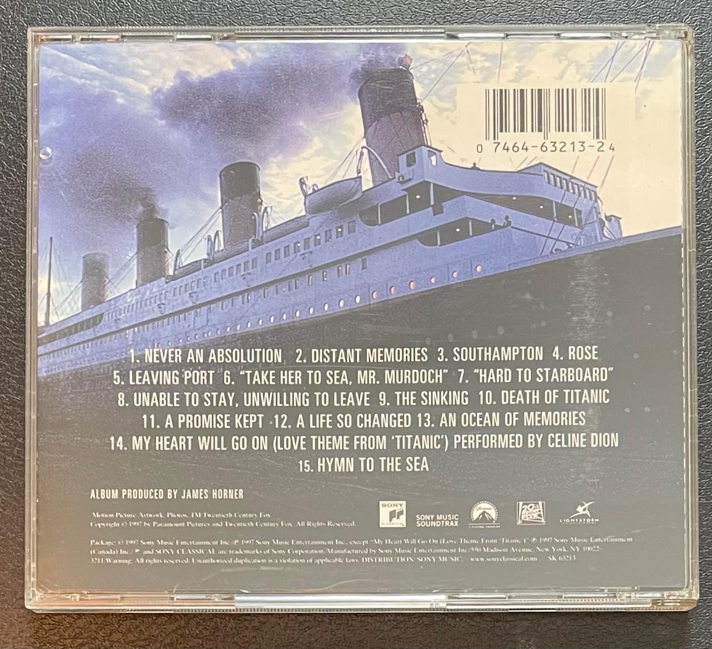 Vintage CD - James Horner - Titanic (Music From The Motion Picture) - 1997 - Pop/Stage & Screen - Sony Records - SK 63213 - VG+