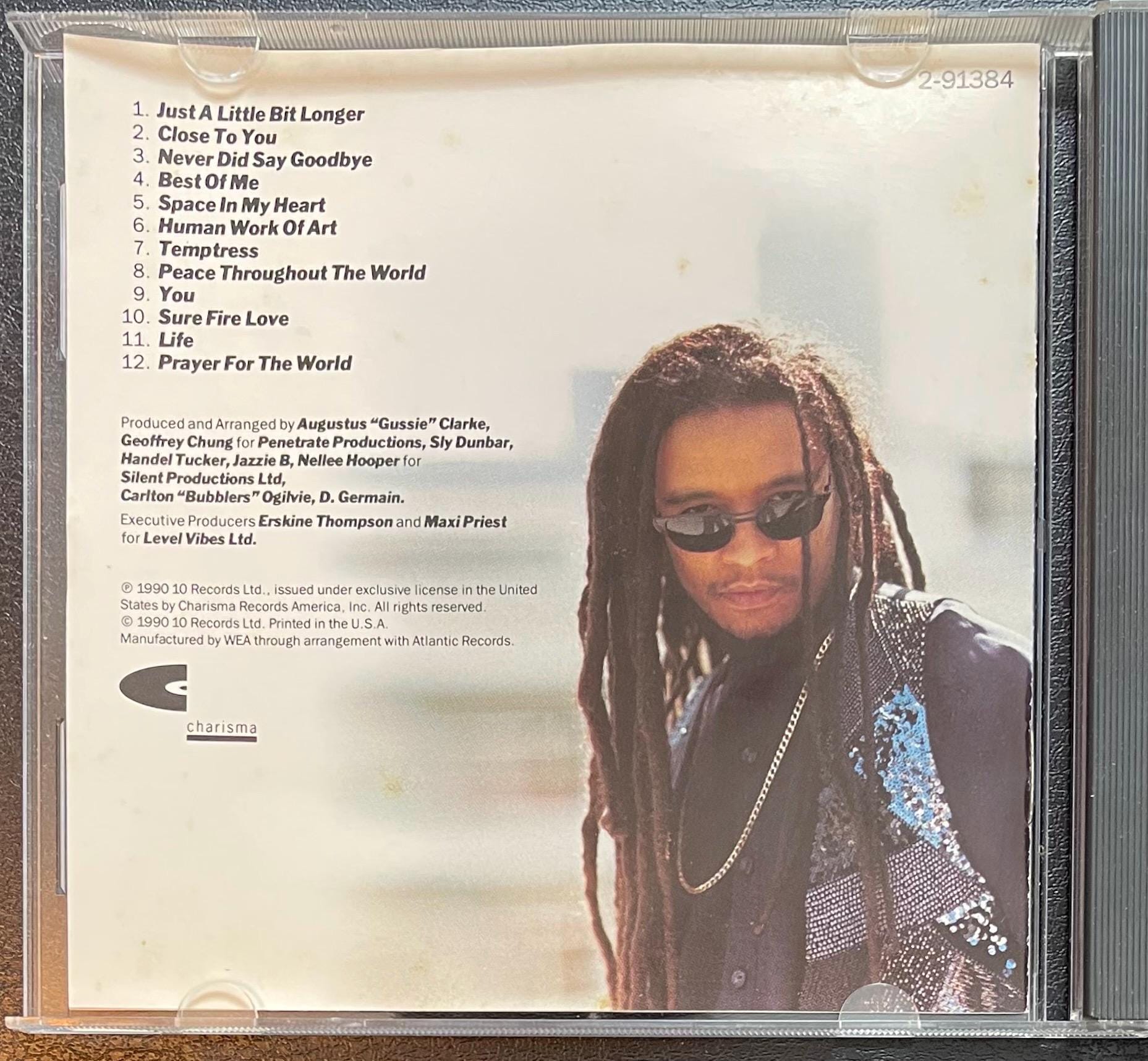 Vintage CD - Maxi Priest - Bonafide - 1990 - Pop/Reggae/Soul - Charisma Records - 2-91384 - VG+