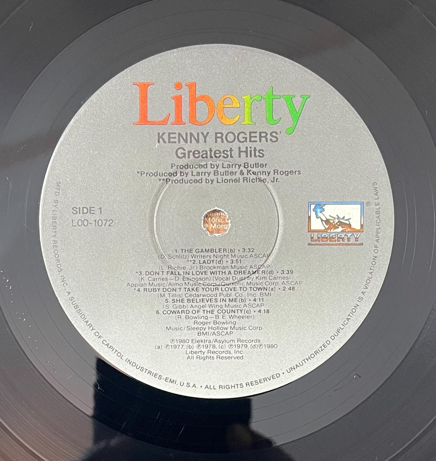 Vintage Vinyl - Kenny Rogers - Kenny Rogers' Greatest Hits - Pop Rock/Soft Rock/Country - Liberty Records - 1980 - VG+