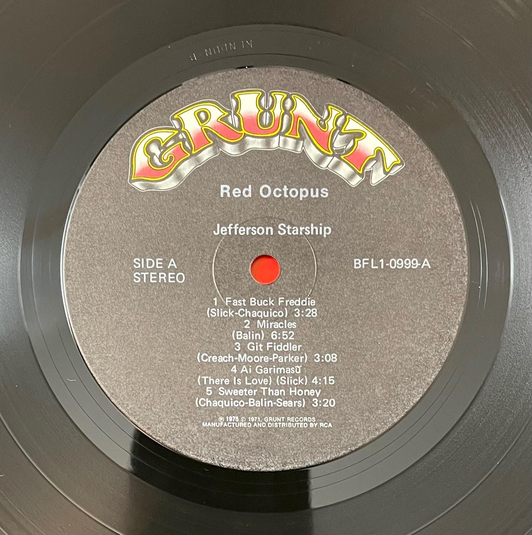 Vintage Vinyl - Jefferson Starship - Red Octopus - Rock/Classic Rock - Grunt Records - FTR 2002 - 1975 - VG+