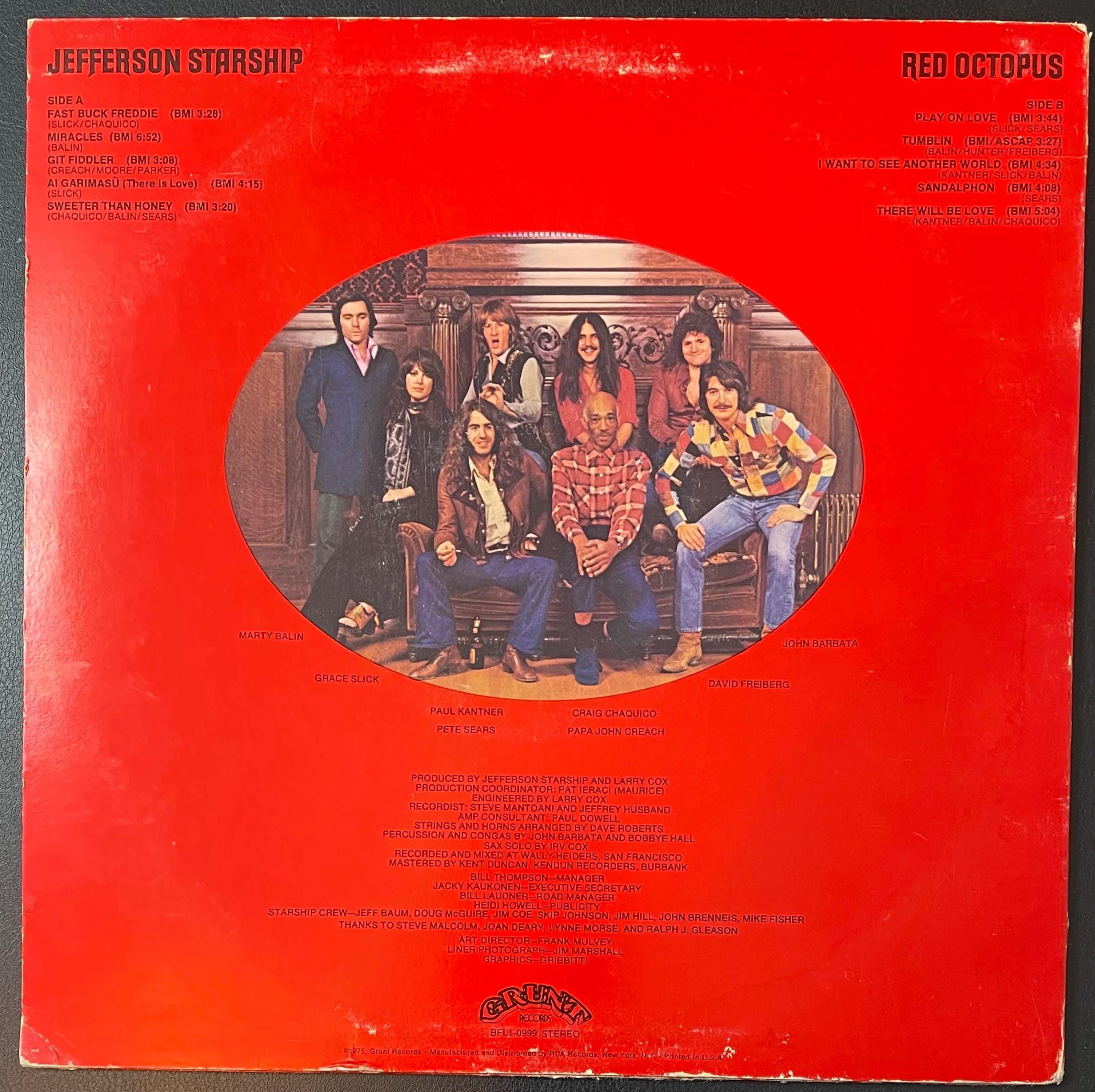 Vintage Vinyl - Jefferson Starship - Red Octopus - Rock/Classic Rock - Grunt Records - FTR 2002 - 1975 - VG+