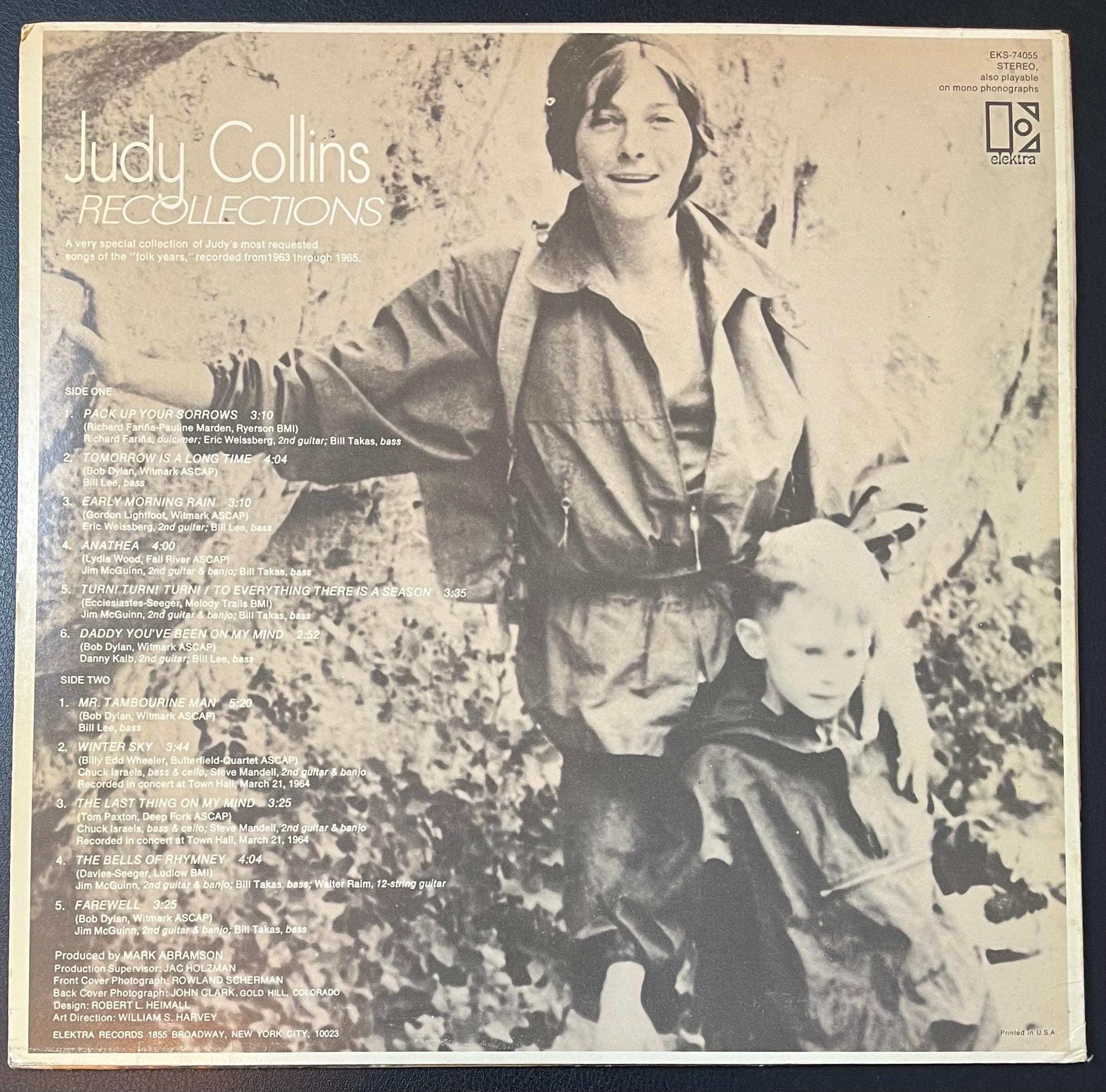 Vintage Vinyl - Judy Collins – Recollections - Pop Rock/Soft Rock/Folk - Elektra Records - EKS 74055 - 1969 - VG+